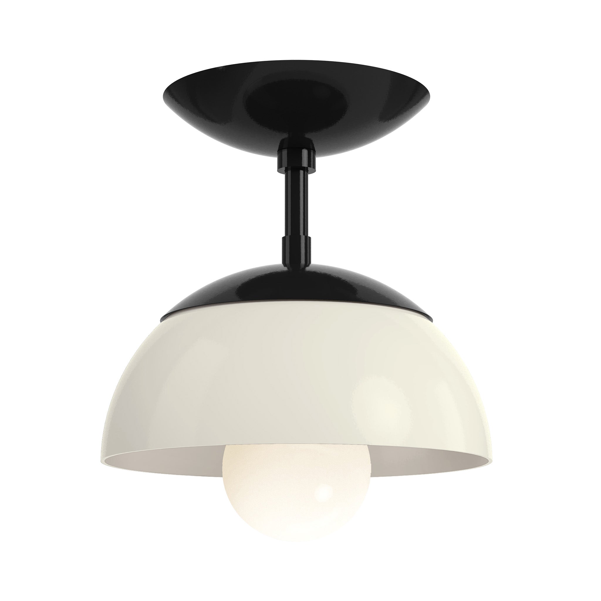 black bone color cadbury flush mount 8" dutton brown lighting