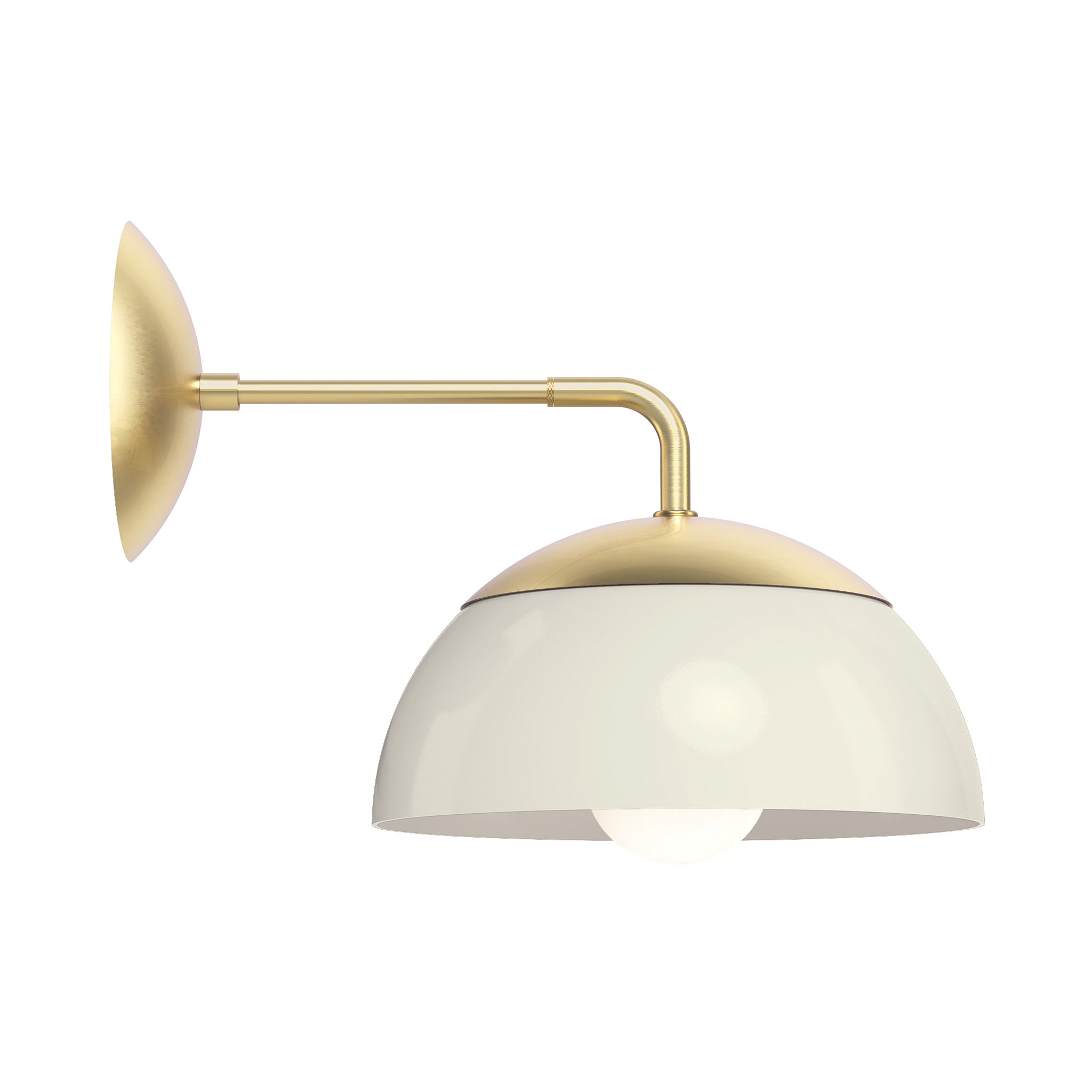 brass bone color cadbury sconce 10" dutton brown lighting