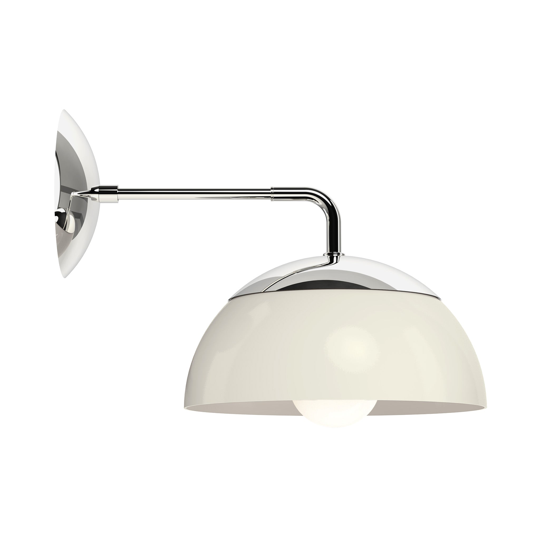 nickel bone color cadbury sconce 10" dutton brown lighting