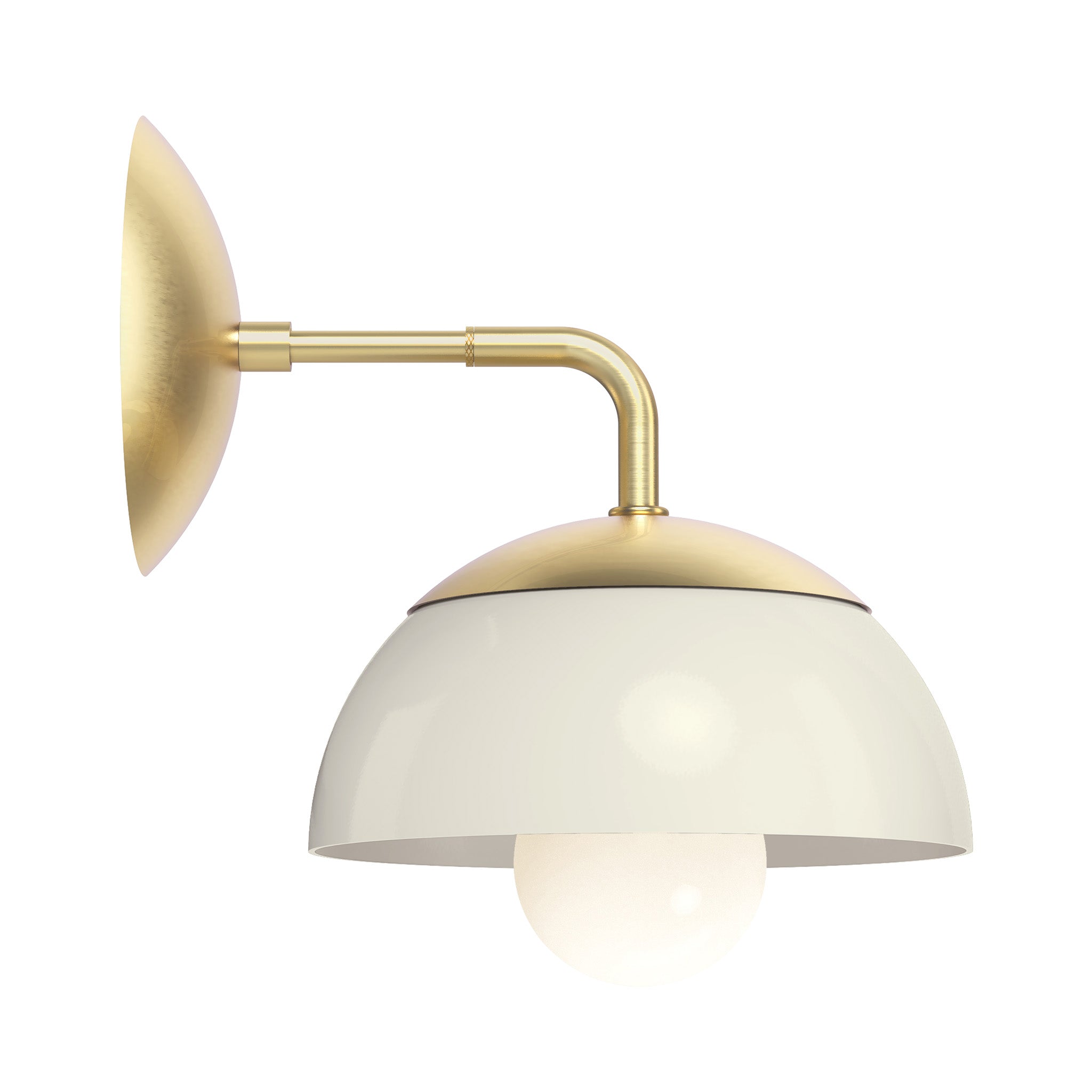 brass bone color cadbury sconce 8" dutton brown lighting