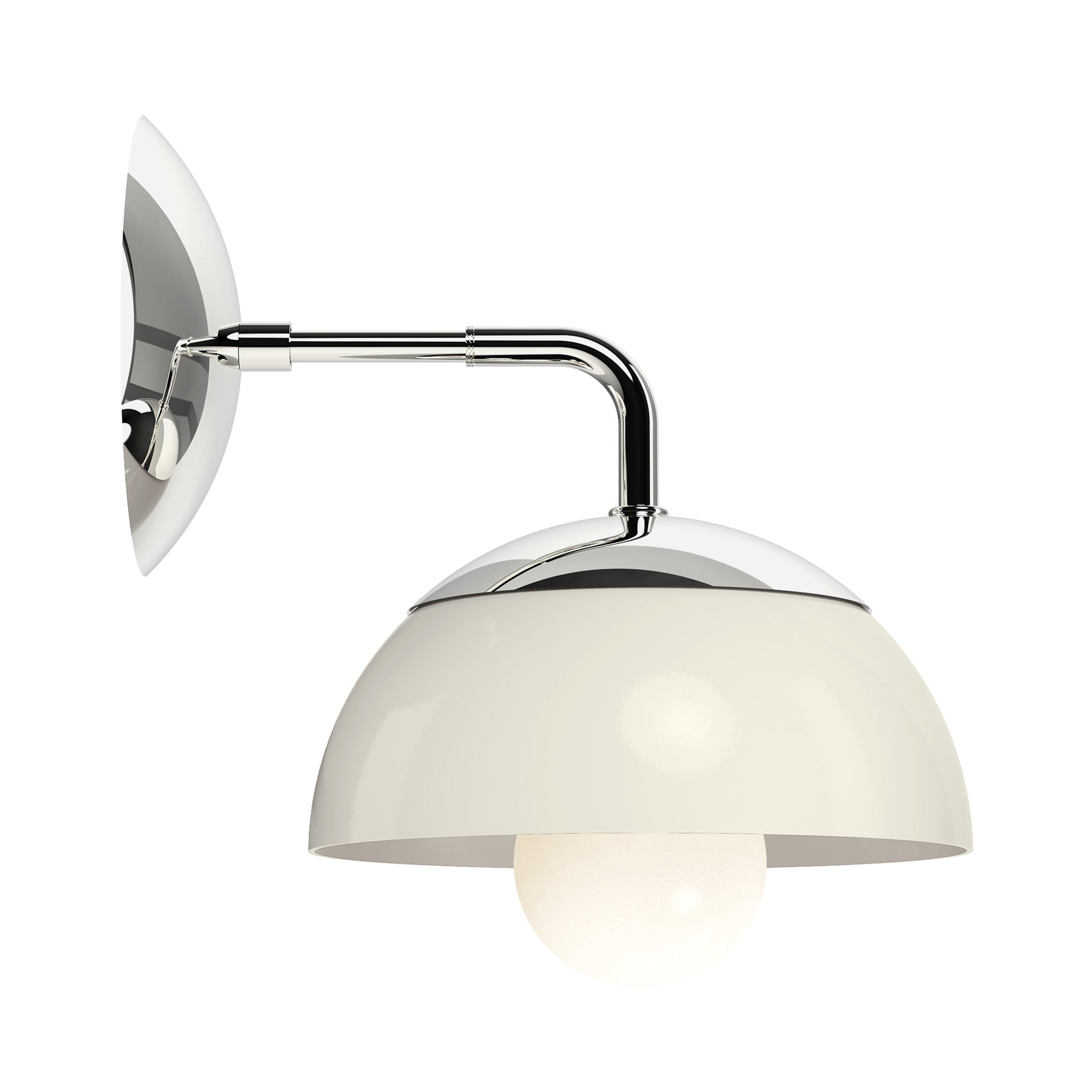 nickel bone color cadbury sconce 8" dutton brown lighting