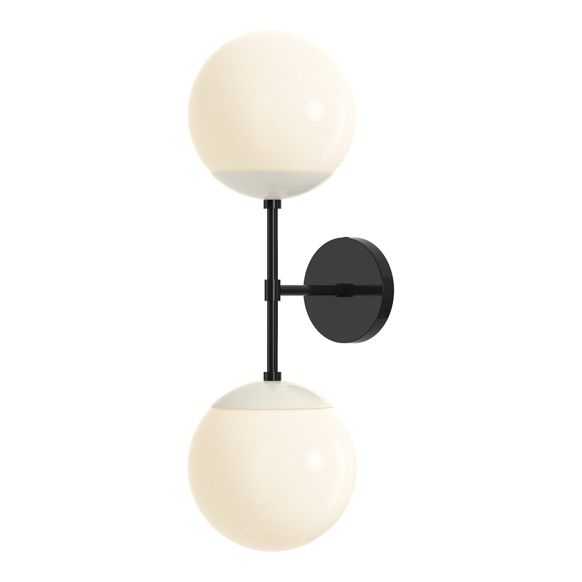 black bone color cap double sconce 8" dutton brown lighting