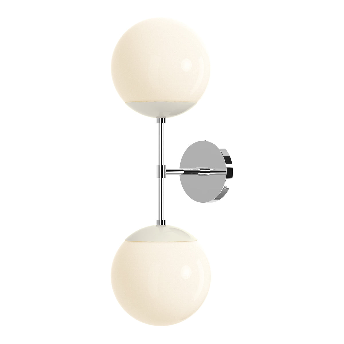 nickel bone color cap double sconce 8" dutton brown lighting