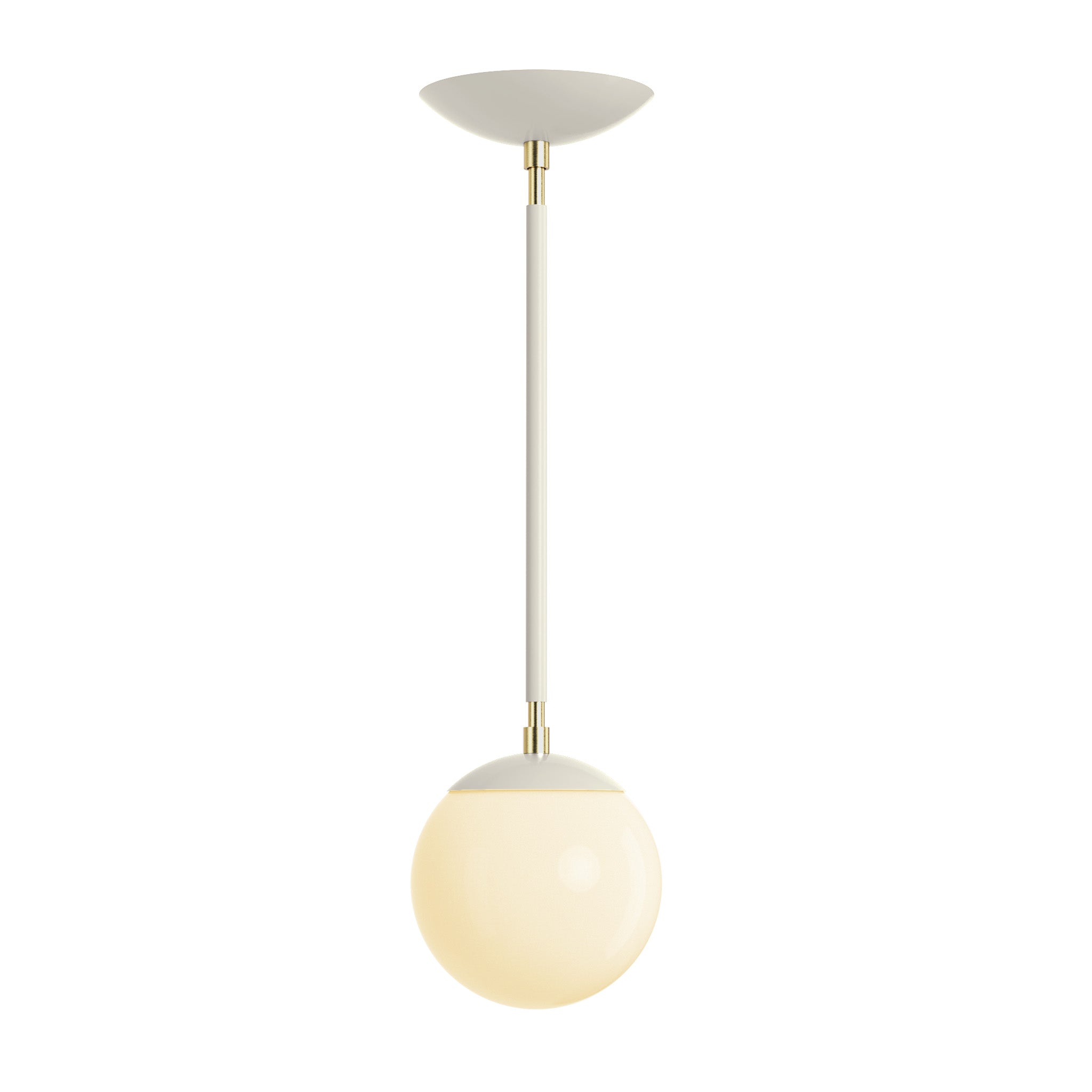 Brass and bone cap globe pendant 6" Dutton Brown lighting