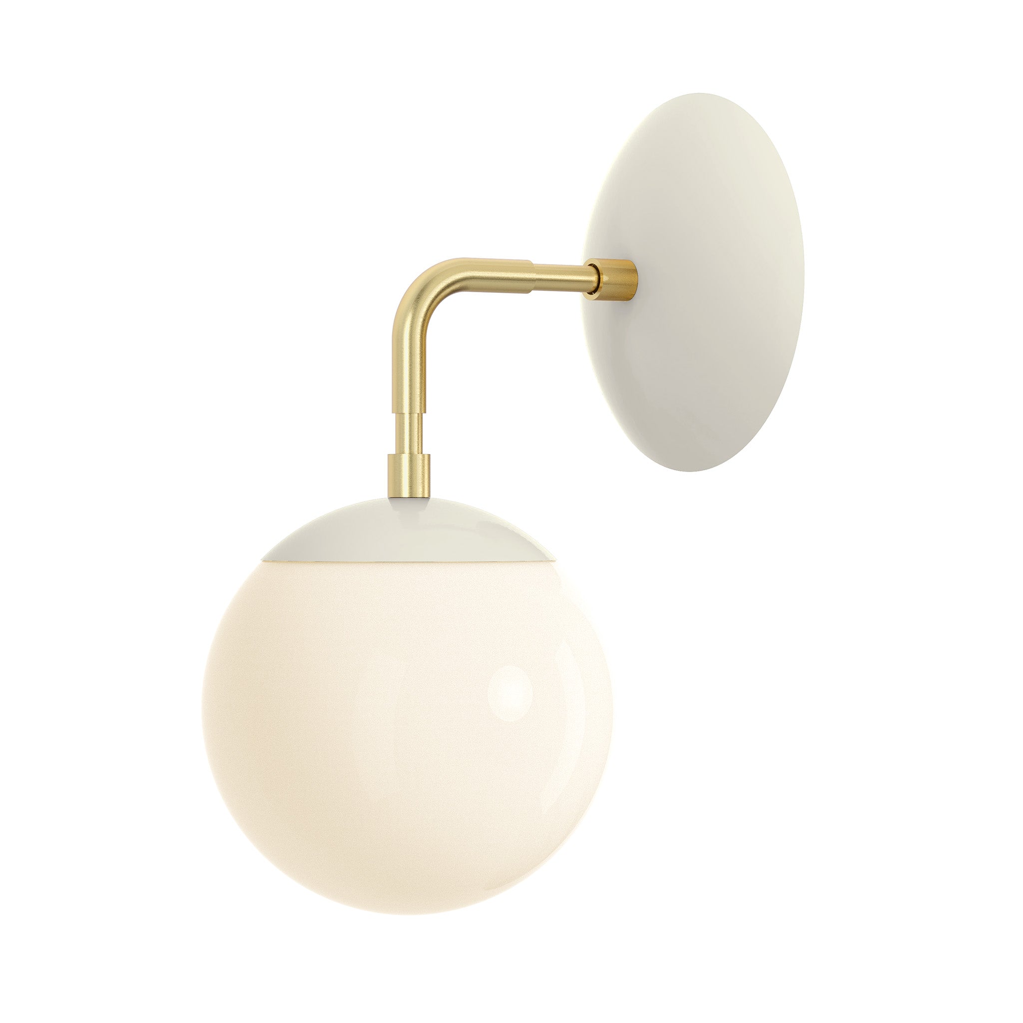 brass bone color cap sconce 6" dutton brown lighting