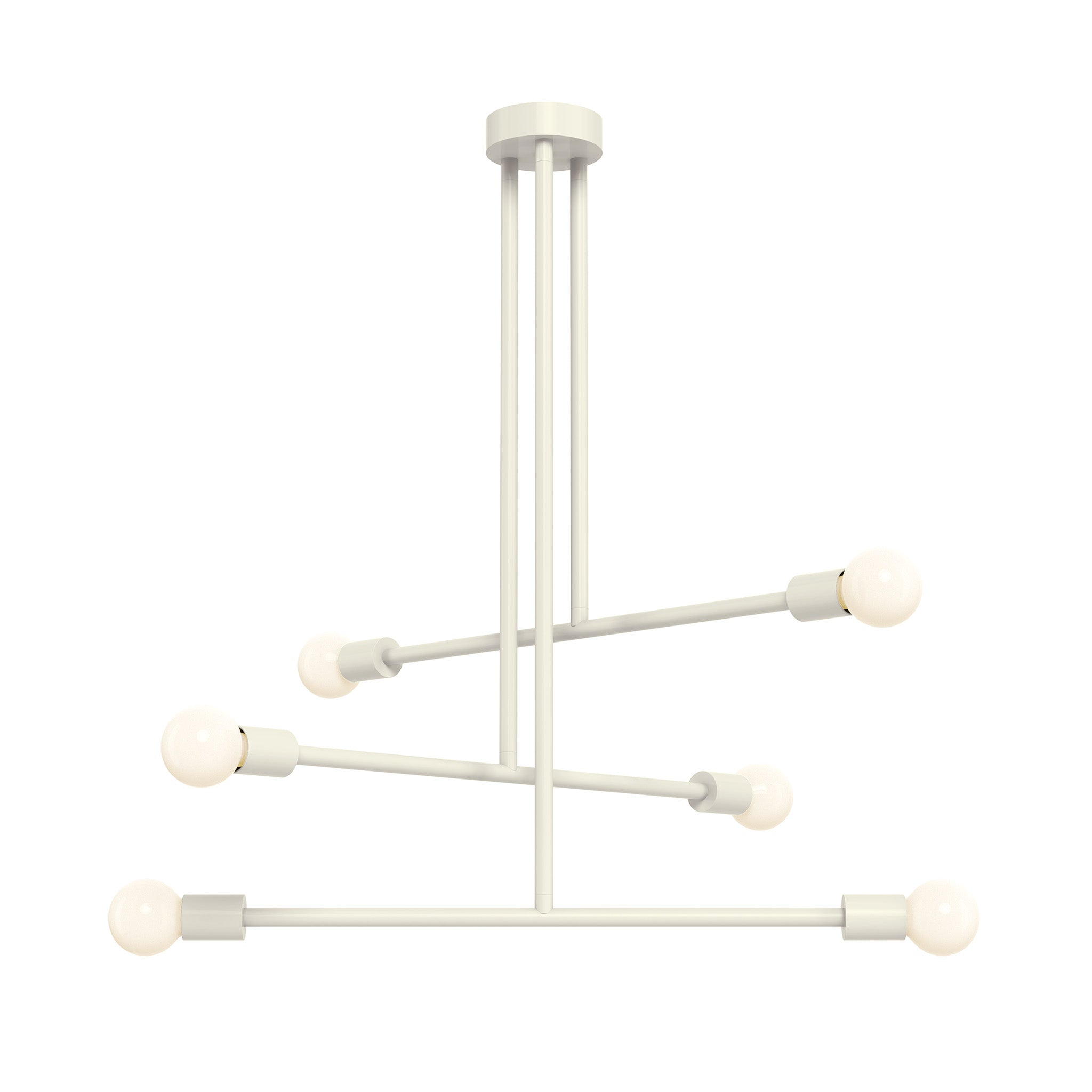 bone color commander chandelier 29" dutton brown lighting