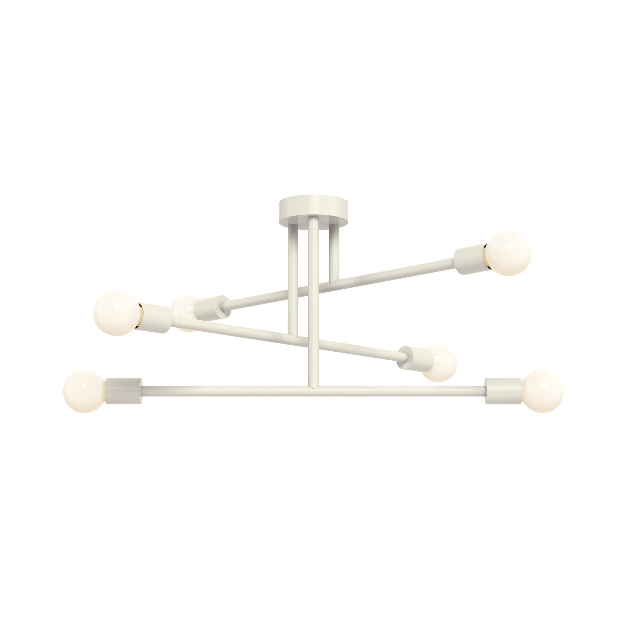 bone color commander flush mount 29" dutton brown lighting