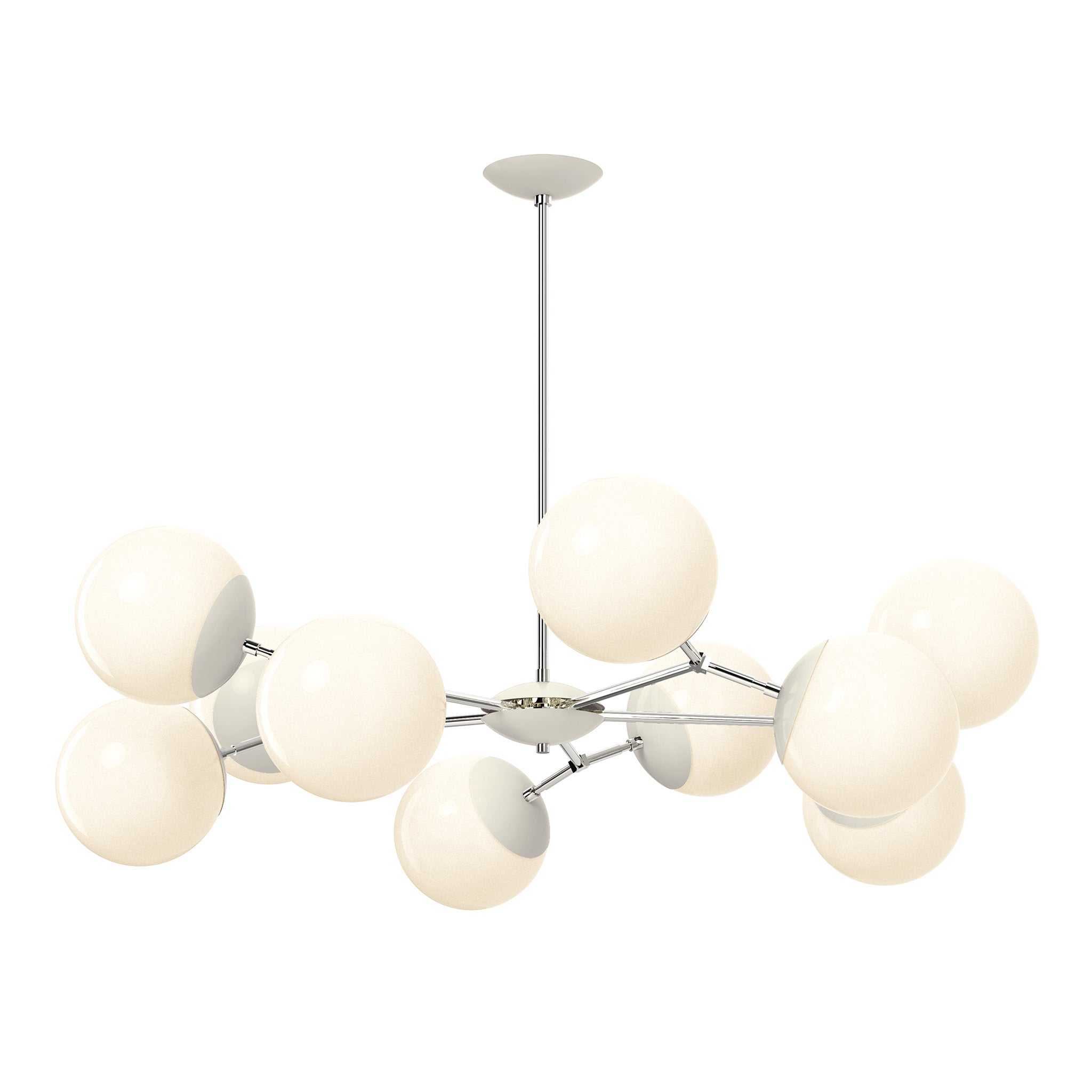 nickel bone color crown chandelier 46" dutton brown lighting