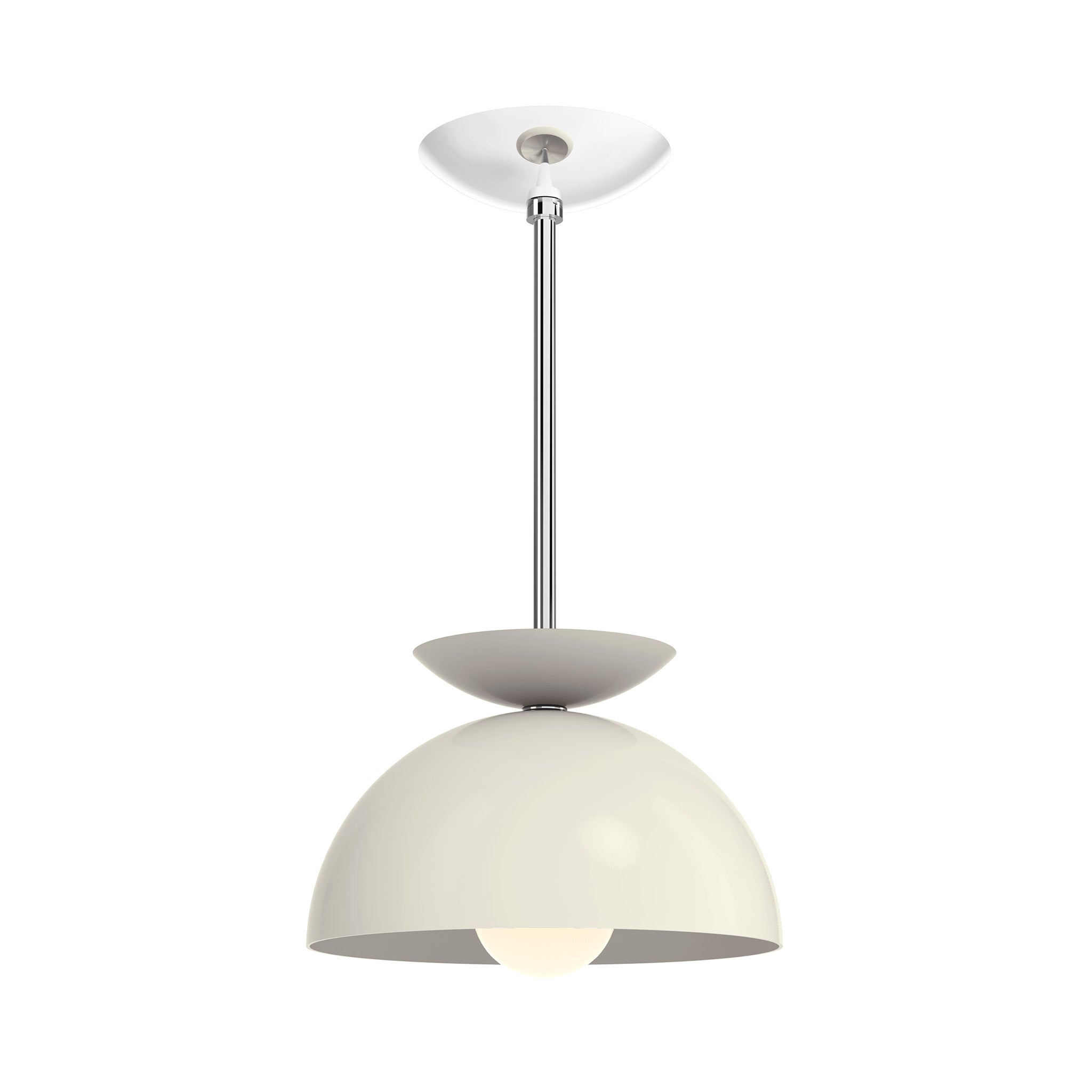 nickel bone color echo pendant 10" dutton brown lighting