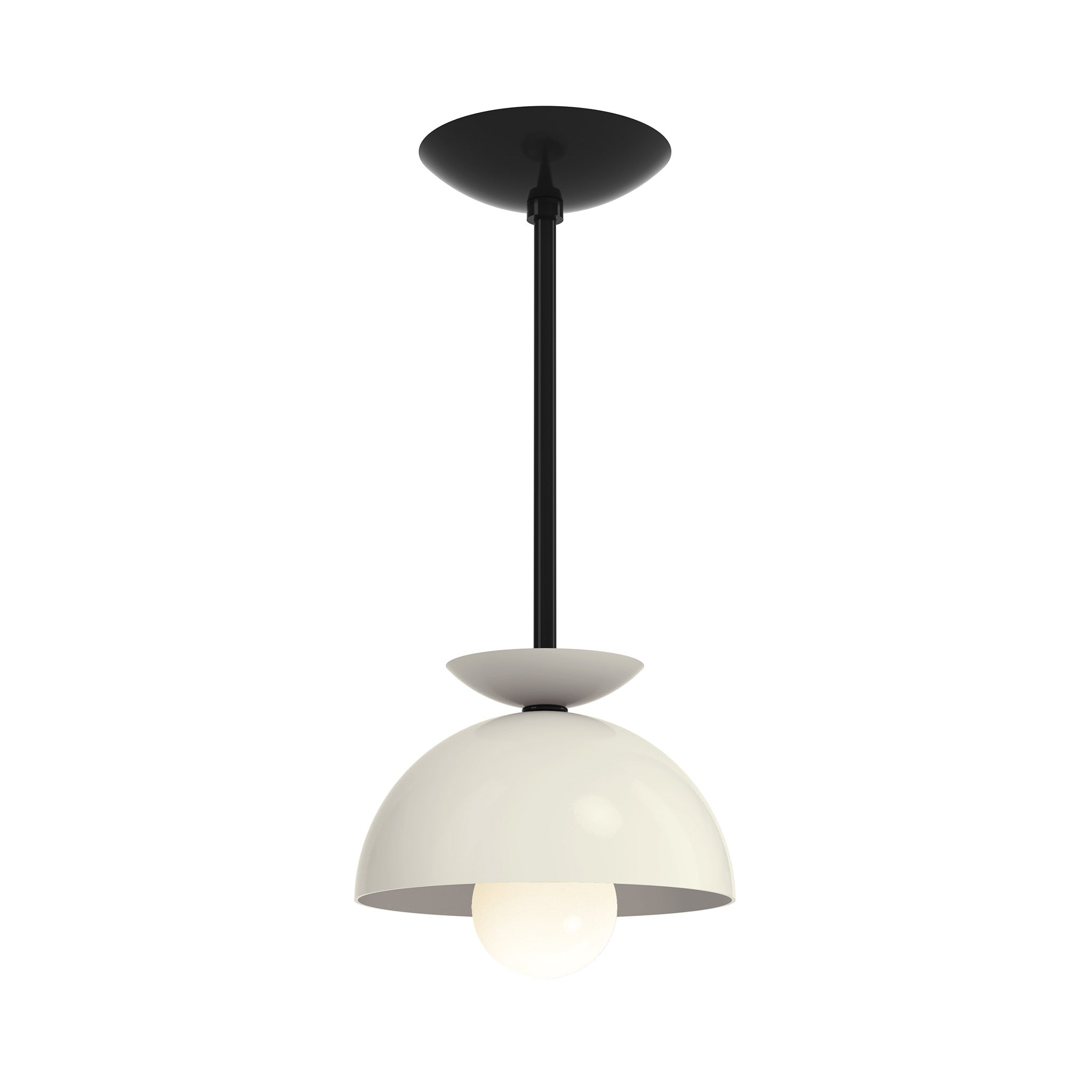 black bone color echo pendant 8" dutton brown lighting