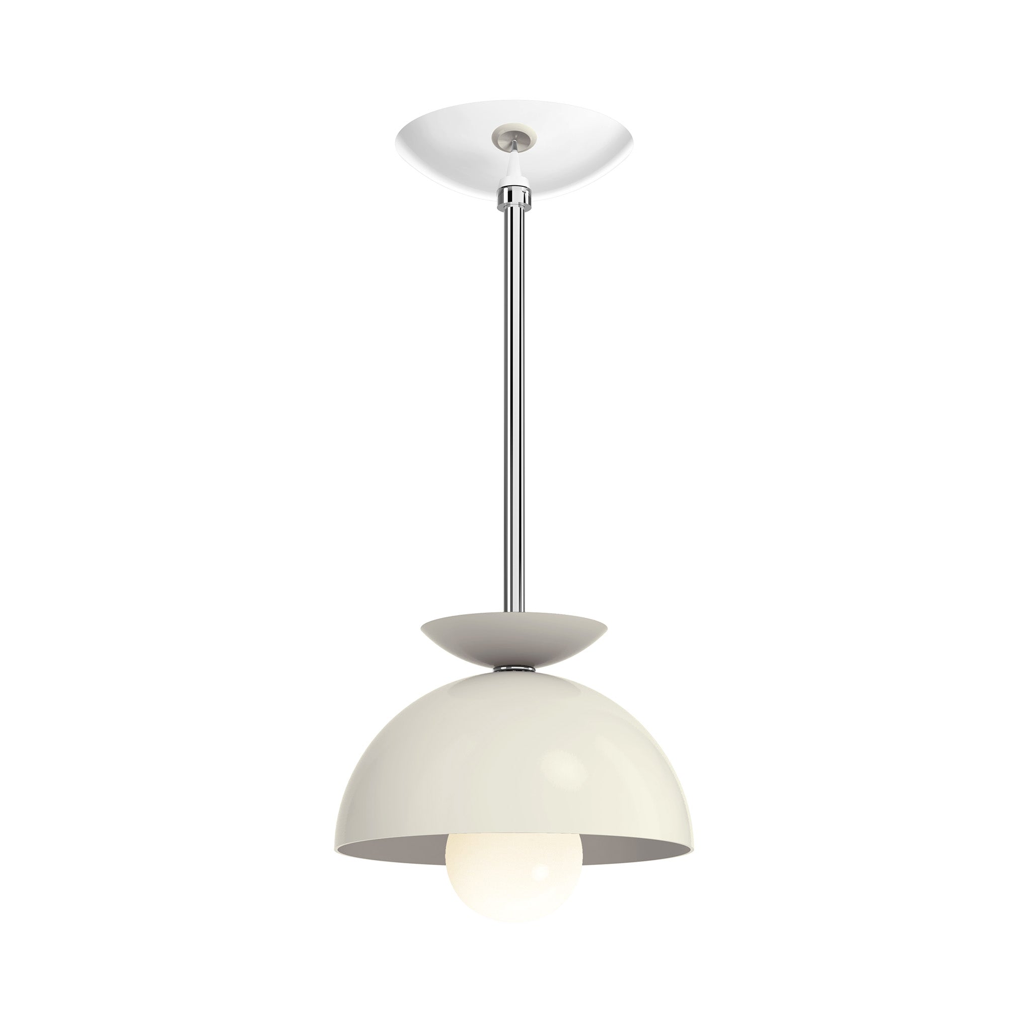 nickel bone color echo pendant 8" dutton brown lighting