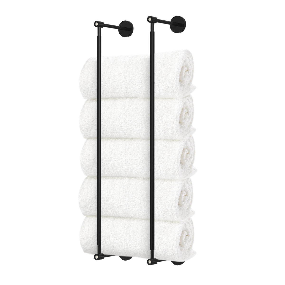 Black and bone head towel rack 24 inch dutton brown hardware