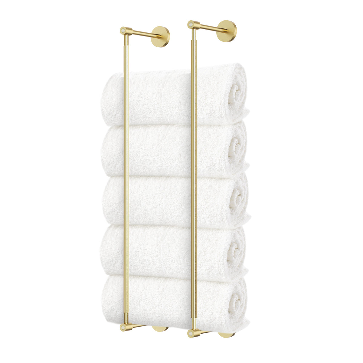 Brass and bone head towel rack 24 inch dutton brown hardware