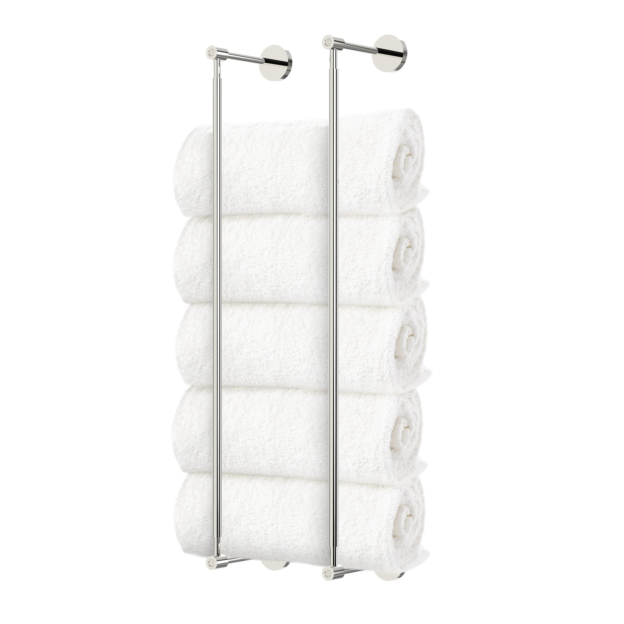 Nickel and bone head towel rack 24 inch dutton brown hardware