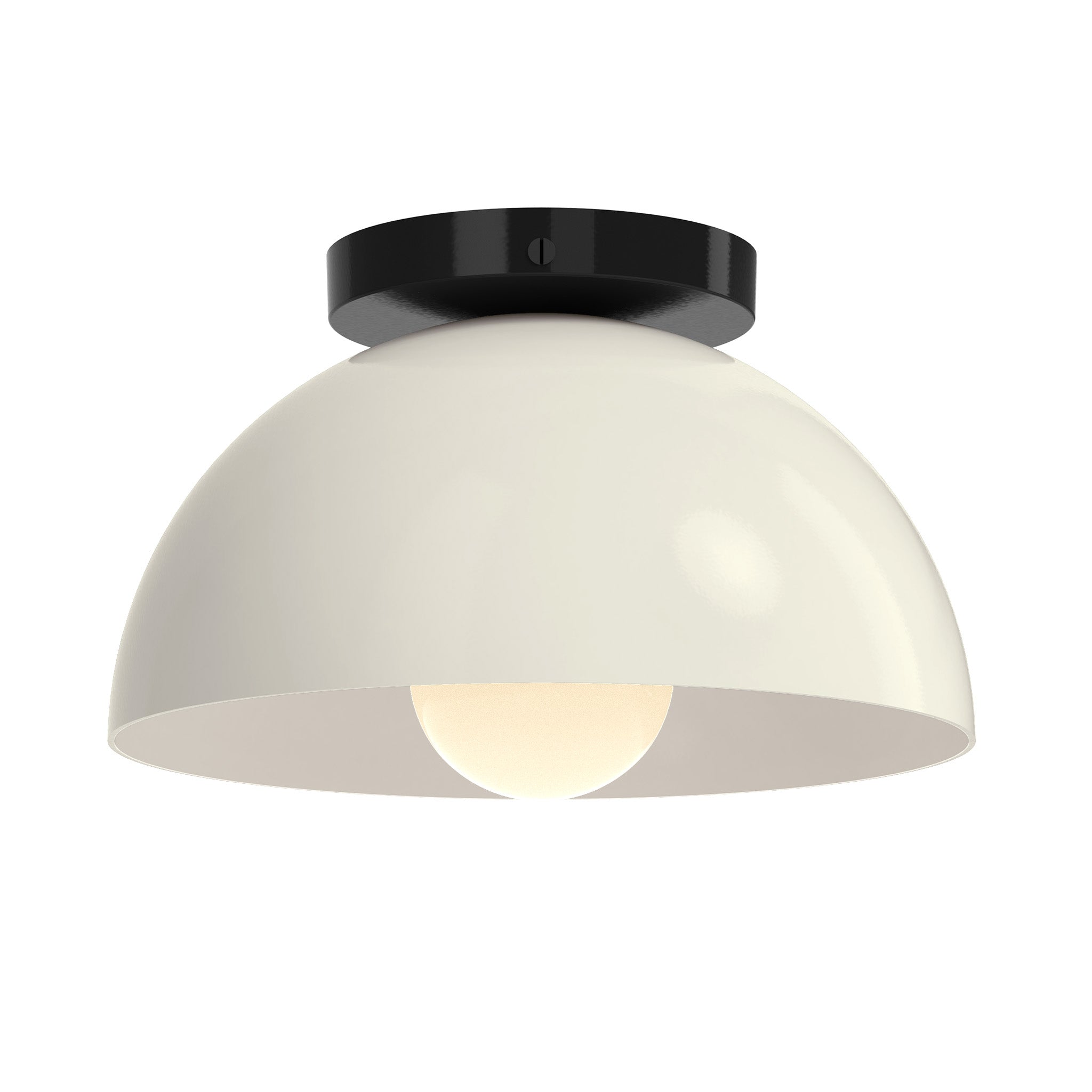 Black and bone color Hemi flush mount 10" Dutton Brown lighting