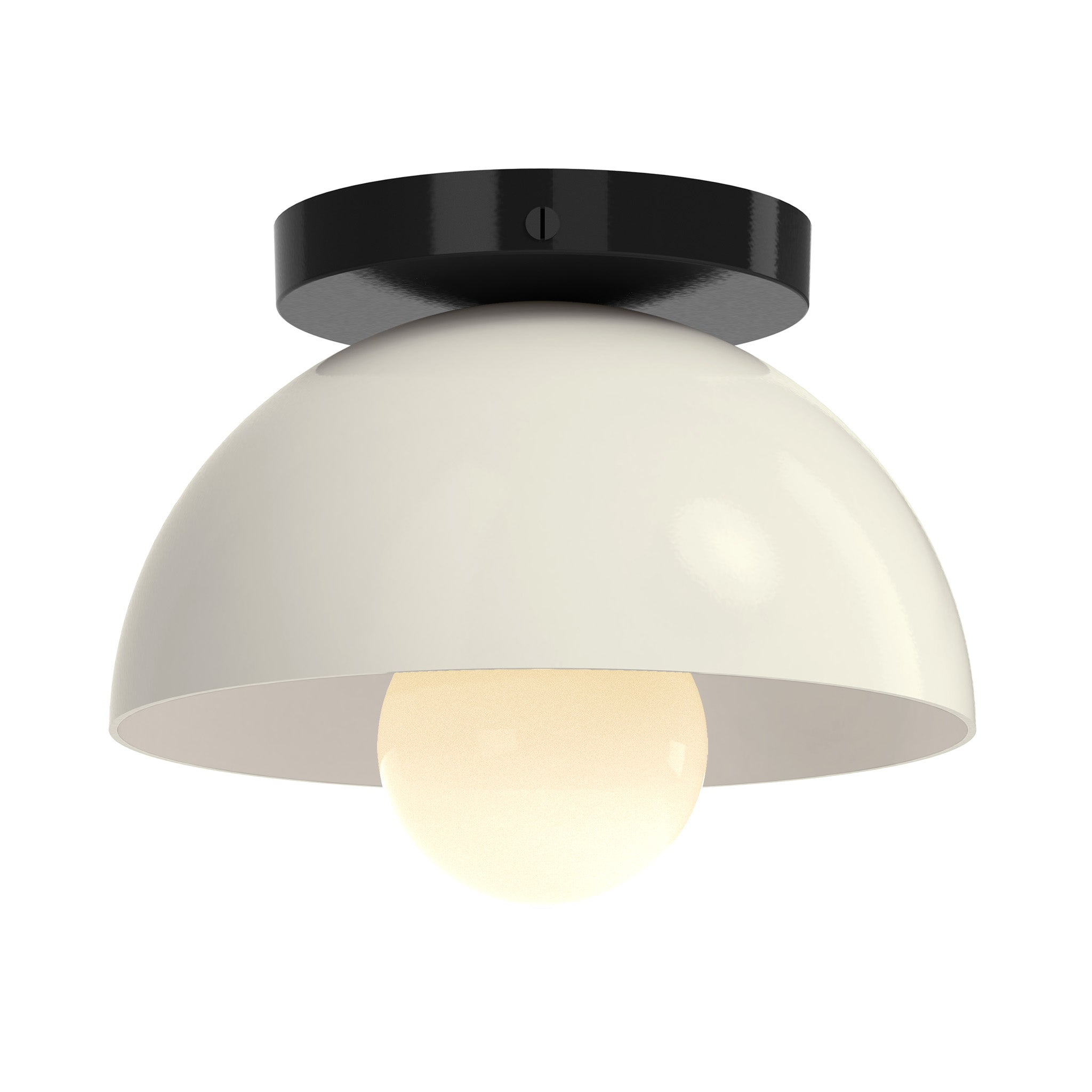 Black and bone color Hemi flush mount 8" Dutton Brown lighting