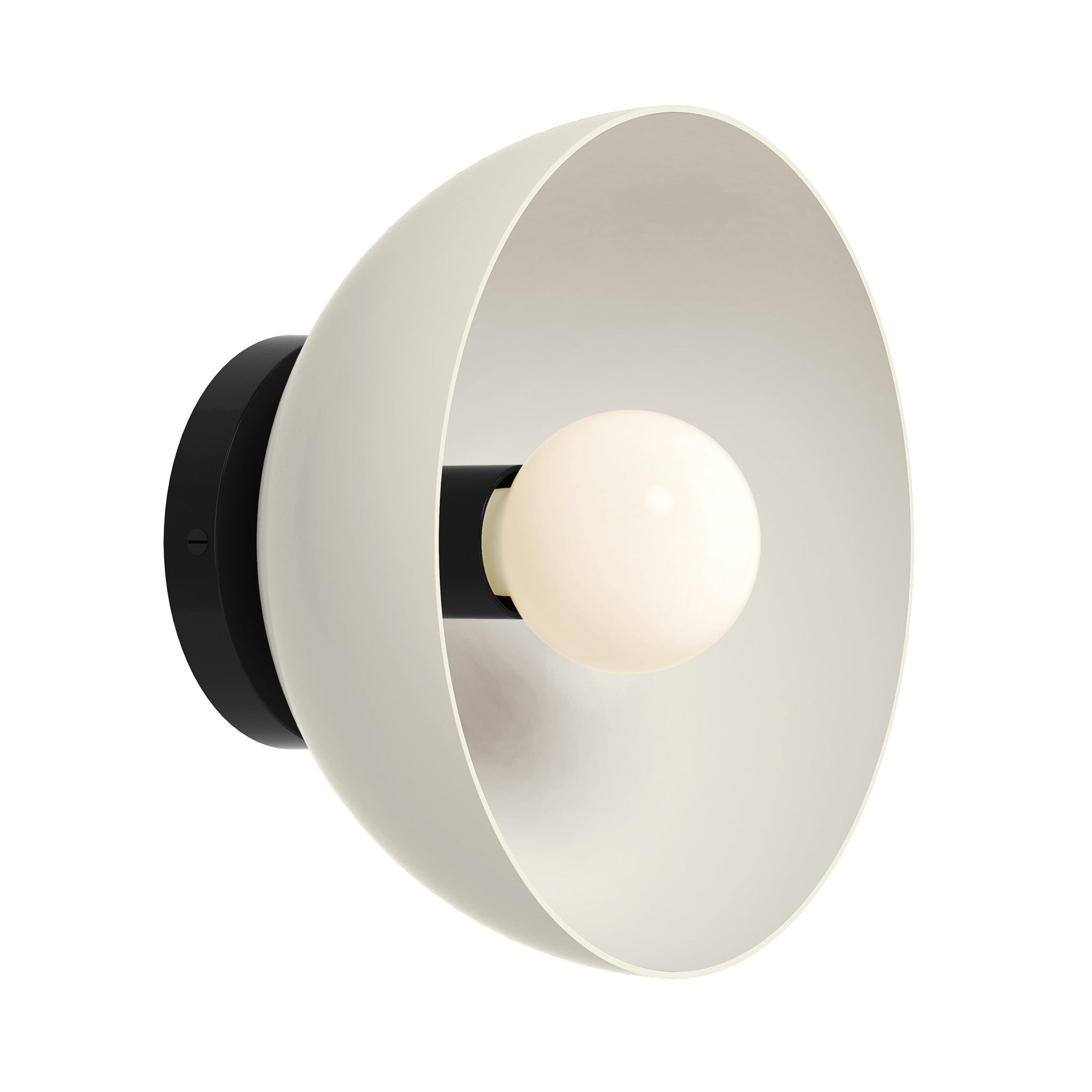 Black and spa color hemi dome sconce 10" Dutton Brown lighting