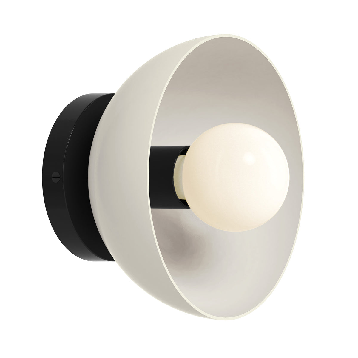 Black and bone color Hemi sconce 8" Dutton Brown lighting
