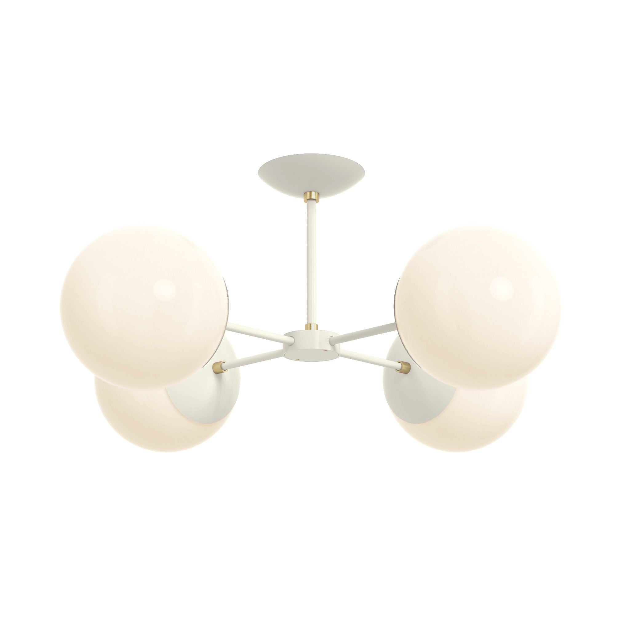 brass bone color big orbi flush mount dutton brown lighting
