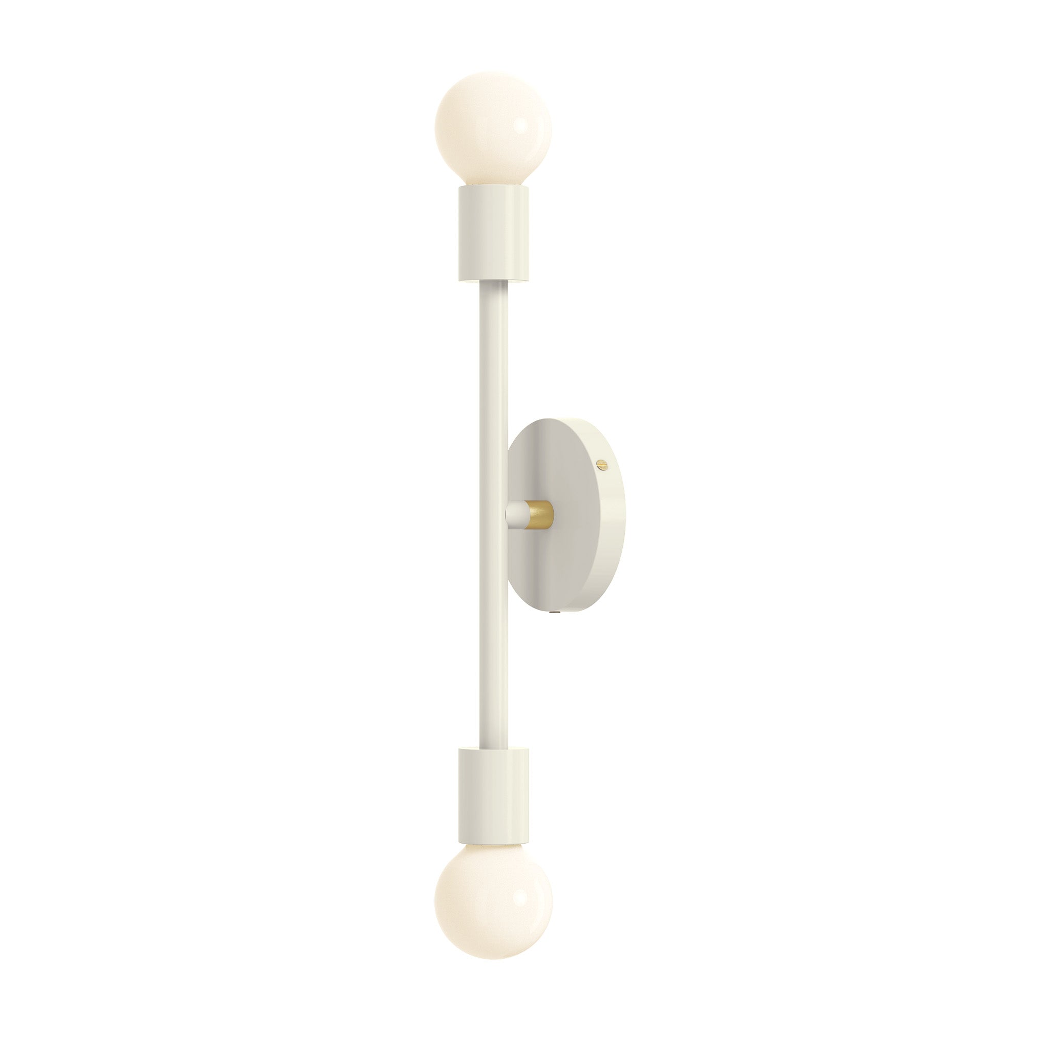 Brass and bone pilot wall sconce 17" dutton brown lighting