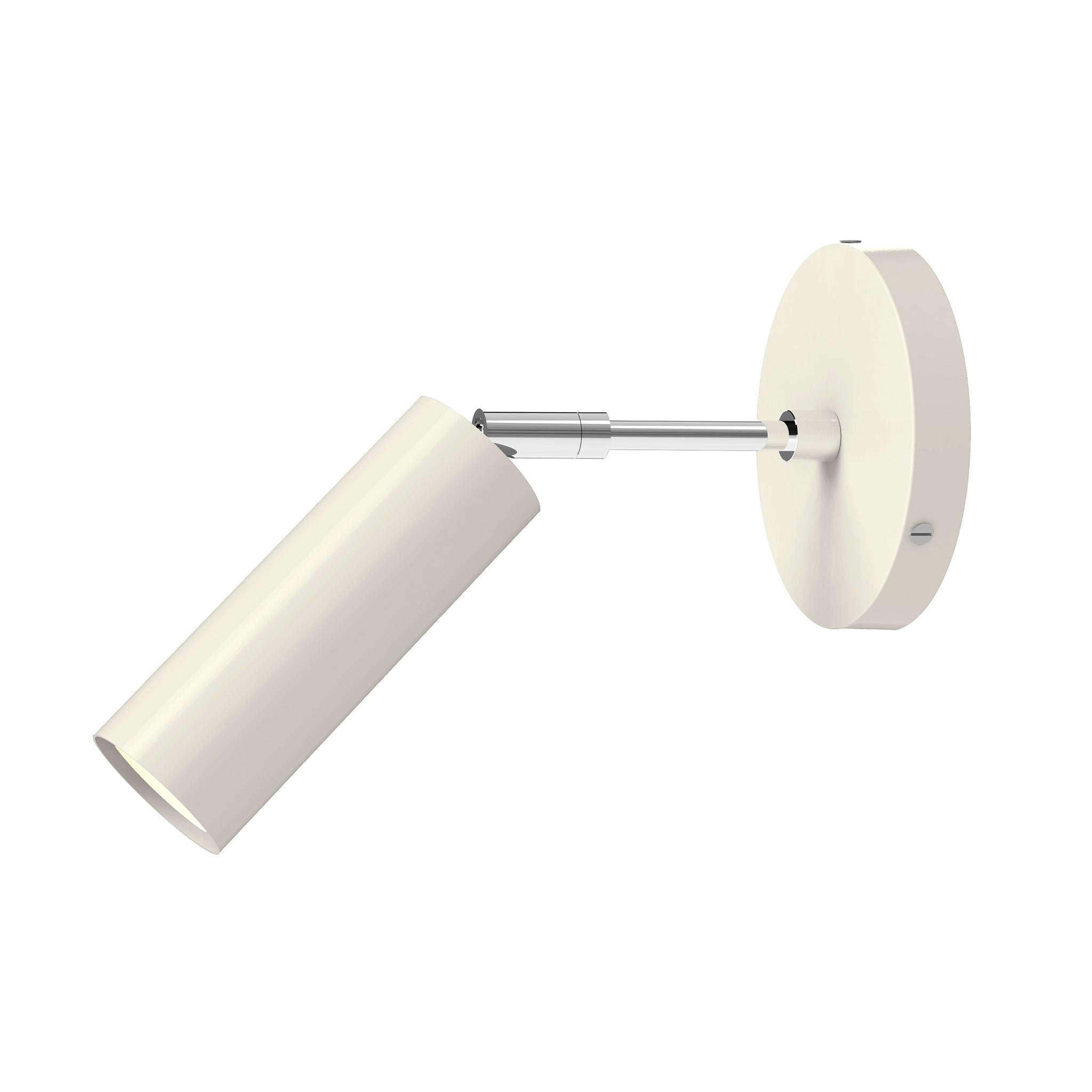 nickel bone color reader sconce - 3" arm dutton brown lighting