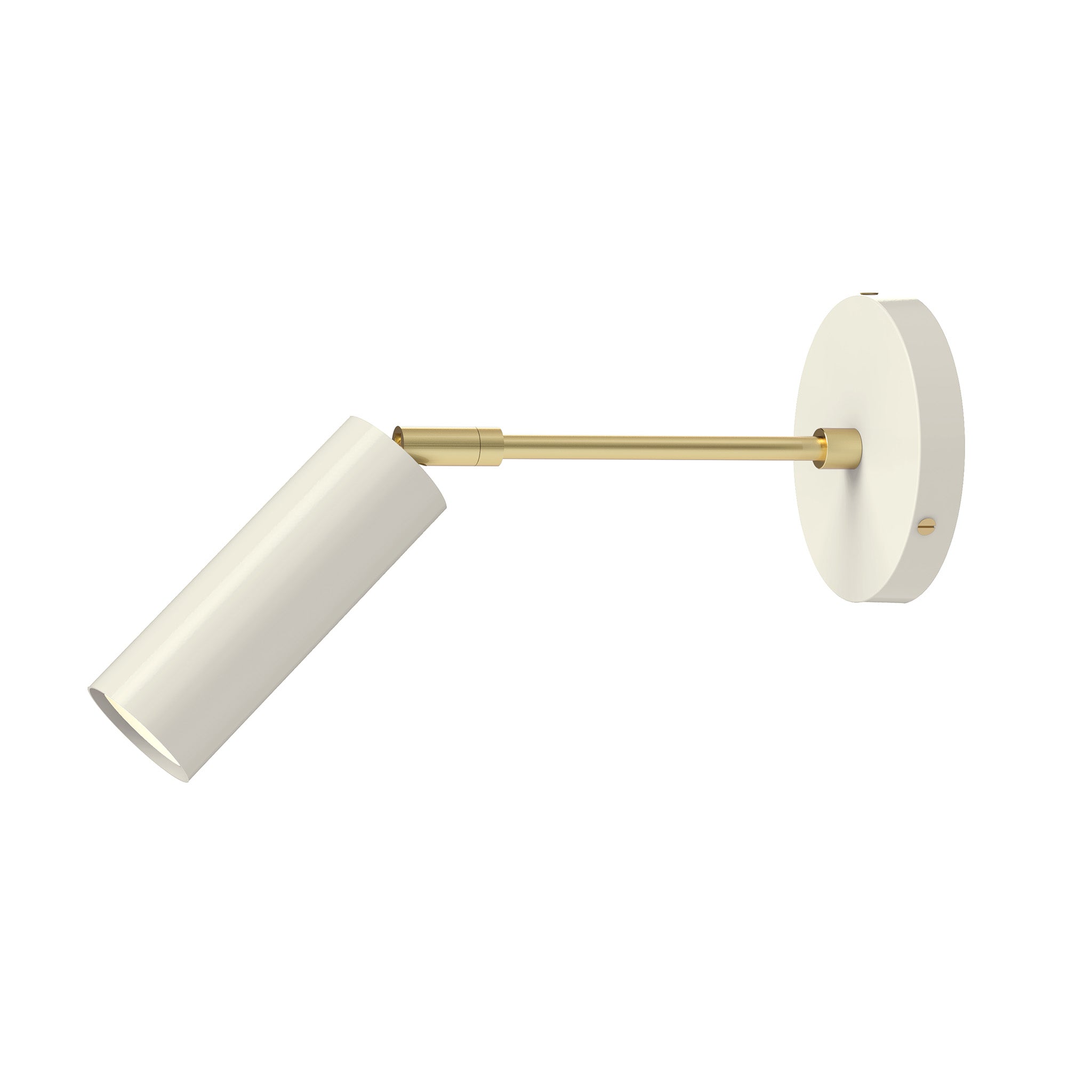 brass bone color reader sconce - 6" arm dutton brown lighting