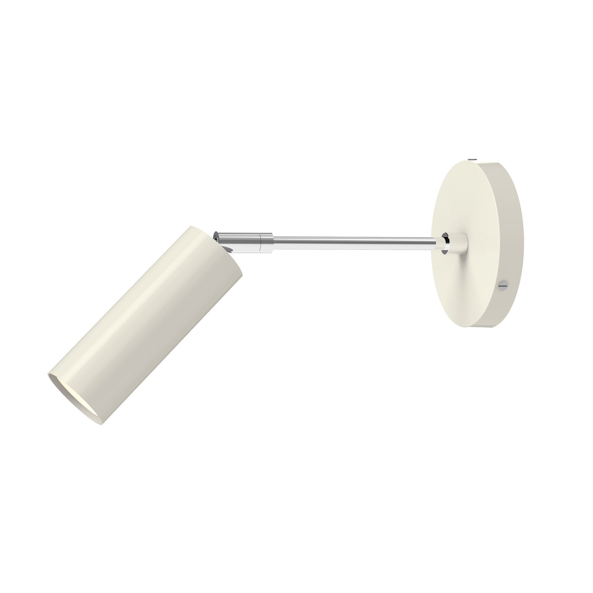 nickel bone color reader sconce - 6" arm dutton brown lighting