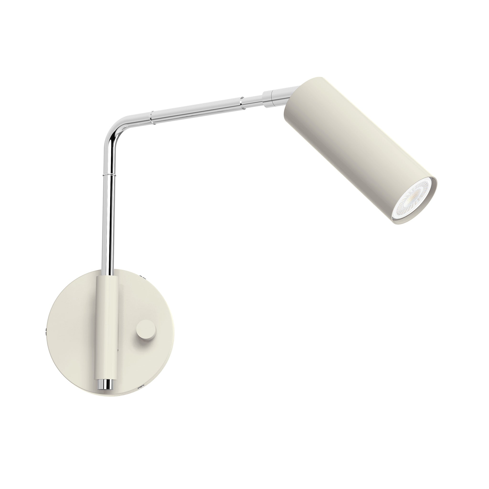 nickel bone color reader swing arm sconce - 9" arm dutton brown lighting