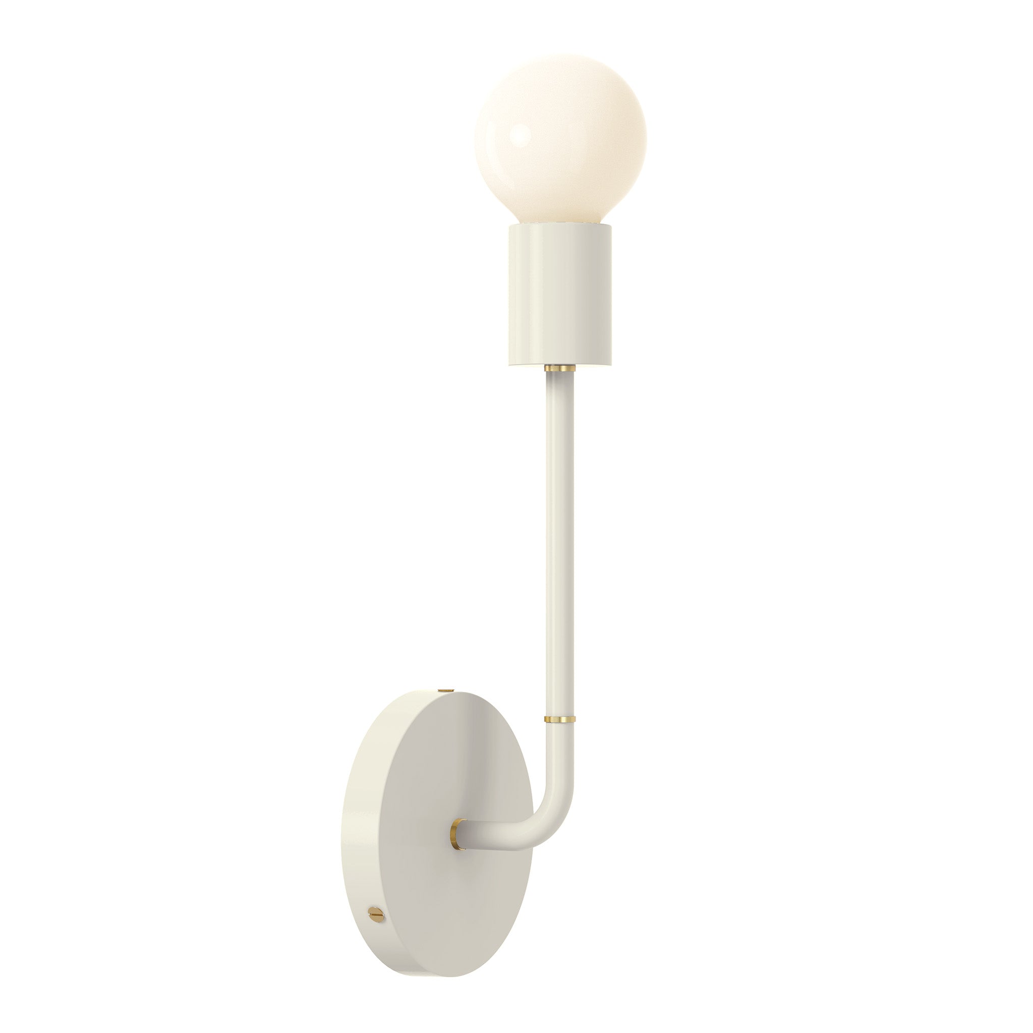 brass bone color tall snug sconce dutton brown lighting