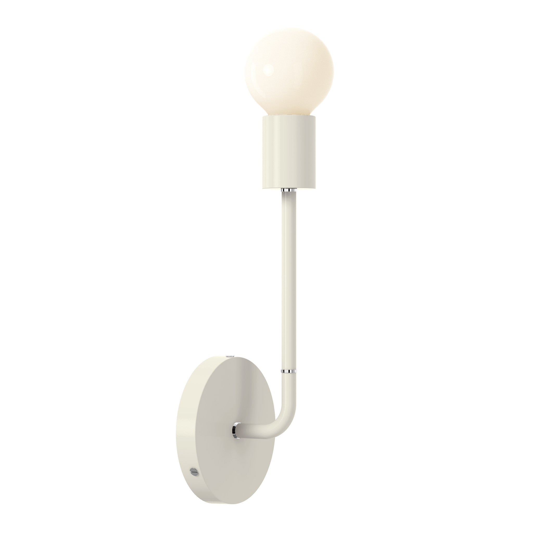nickel bone color tall snug sconce dutton brown lighting