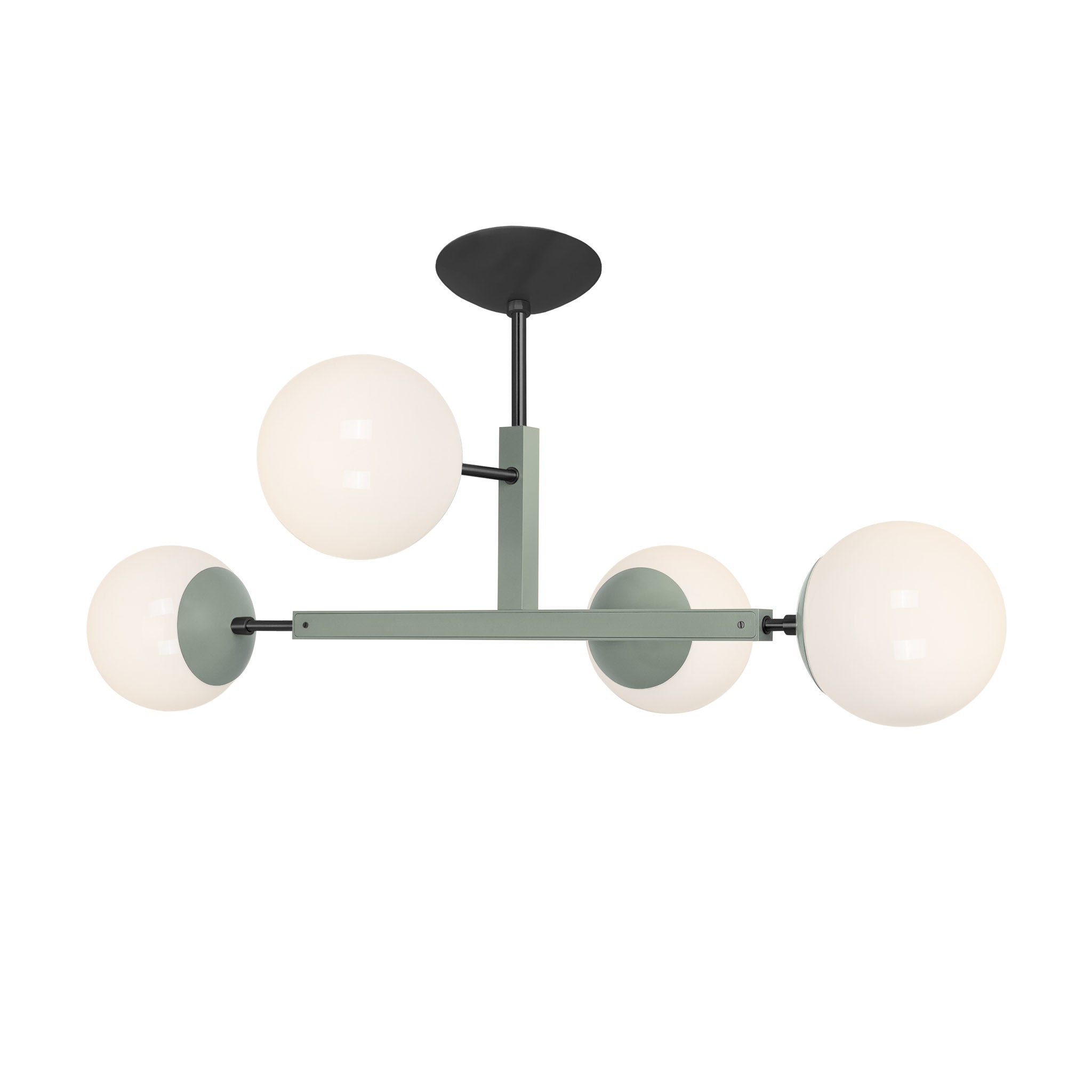 Black and spa color Status flush mount Dutton Brown lighting