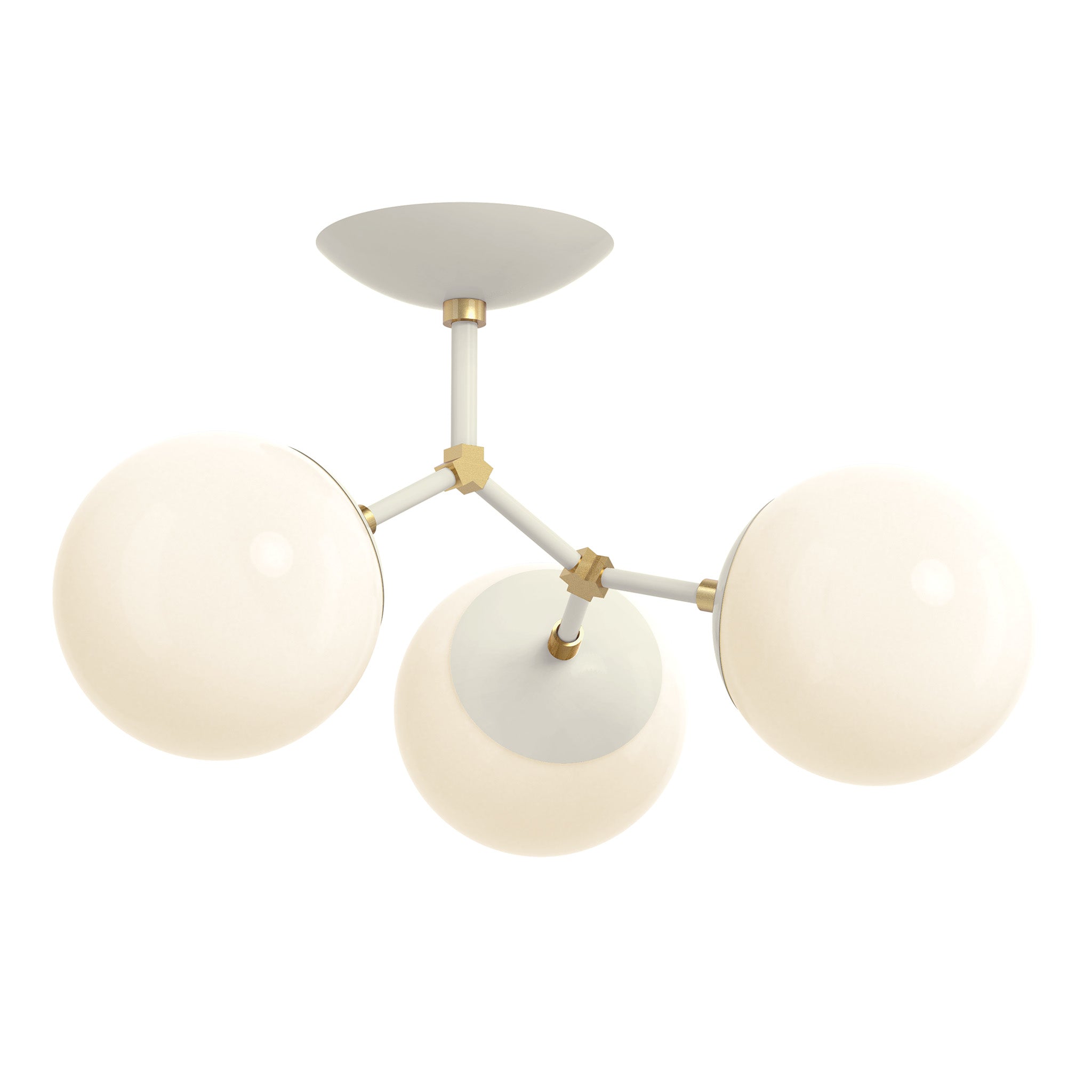 brass bone color supreme flush mount dutton brown lighting