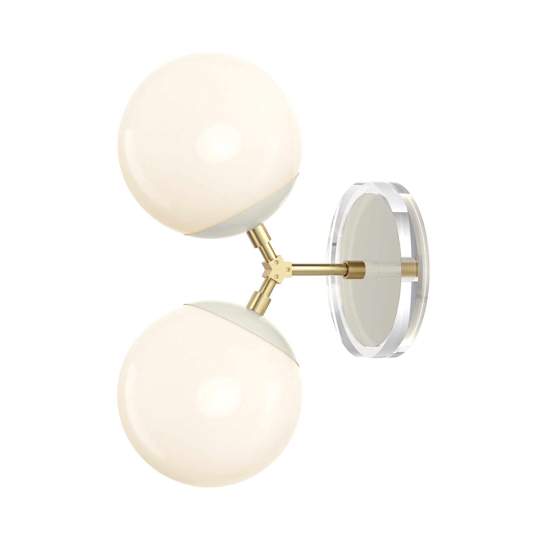 brass bone color visage sconce 6" dutton brown lighting