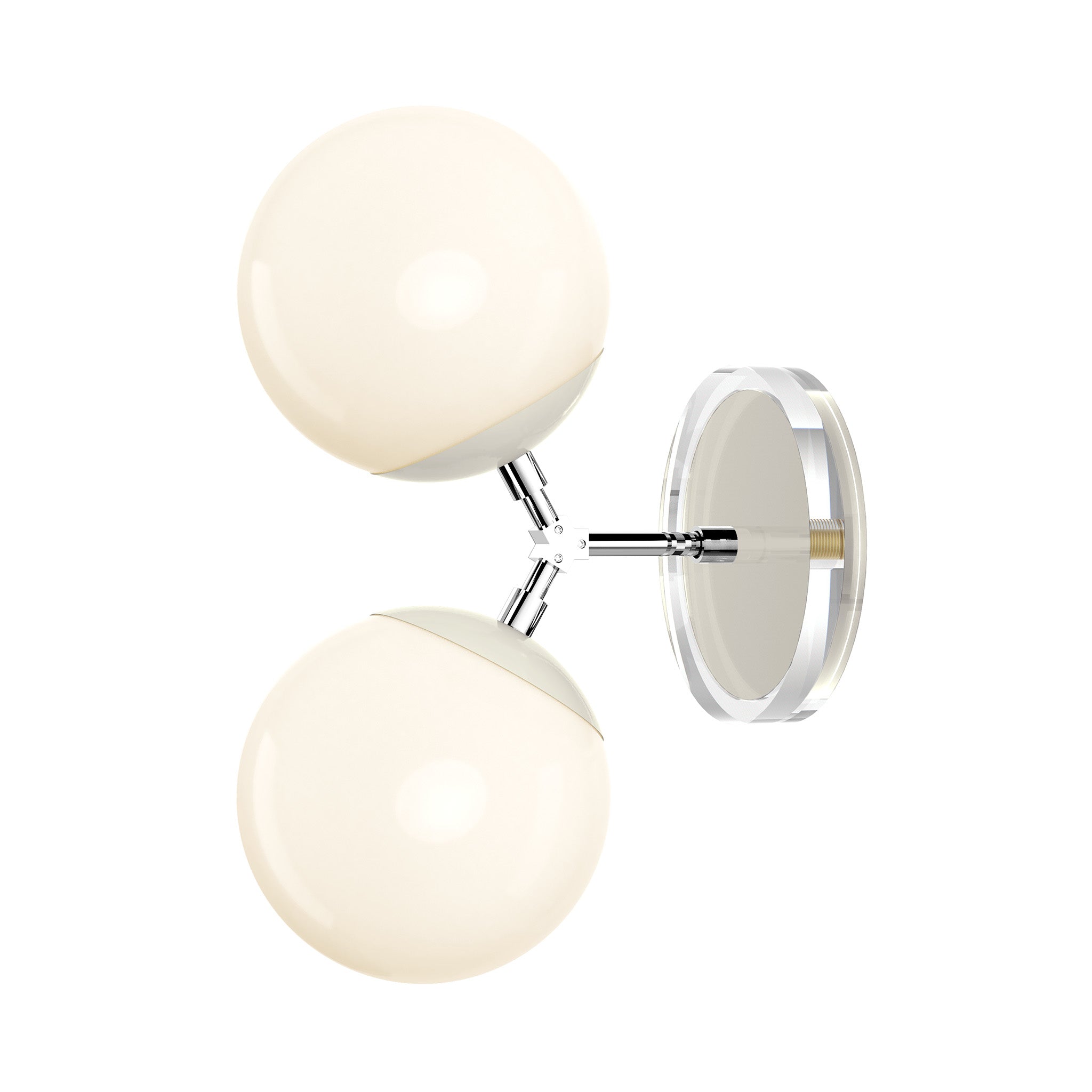 nickel bone color visage sconce 6" dutton brown lighting