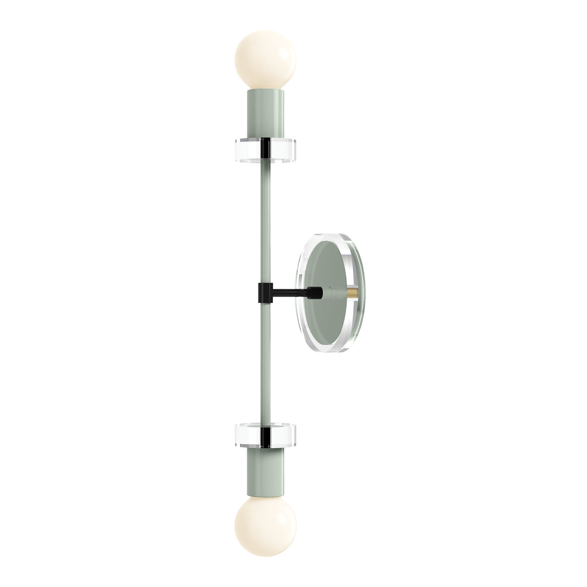 Black and Spa bianca acrylic wall sconce 20" dutton brown lighting
