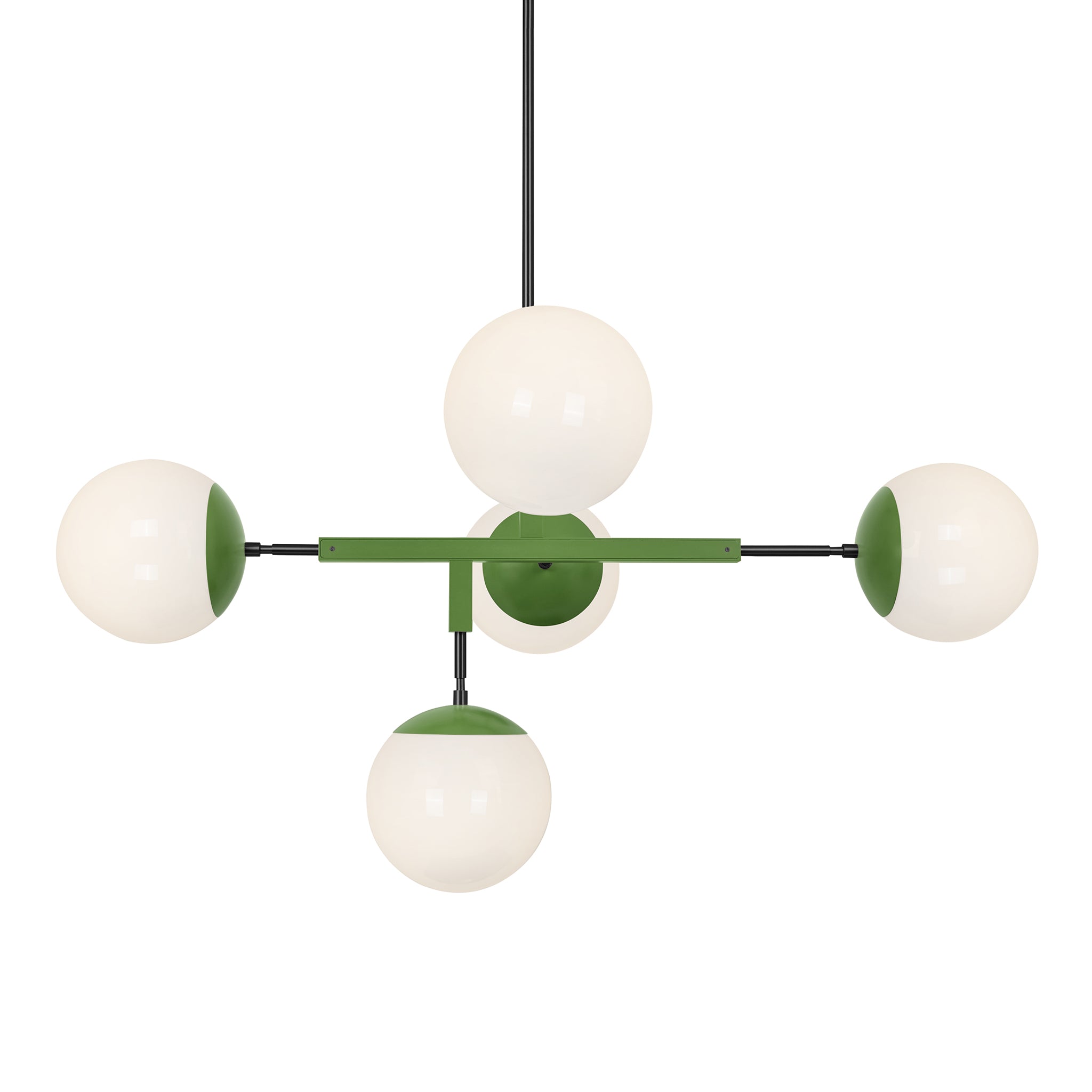 Black and python green color Big Prisma chandelier 42" Dutton Brown lighting