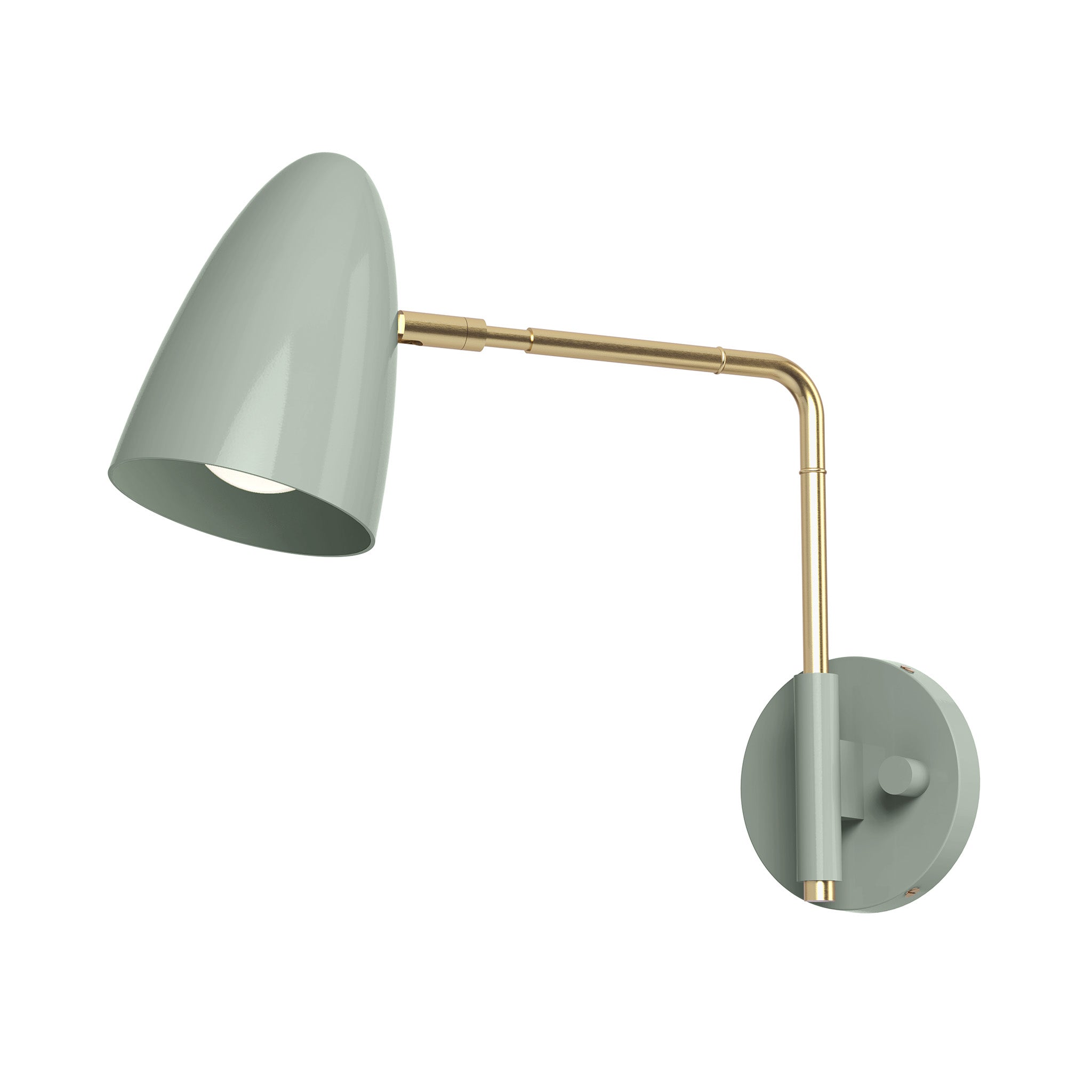 brass spa color boom swing arm sconce - 9" arm dutton brown lighting