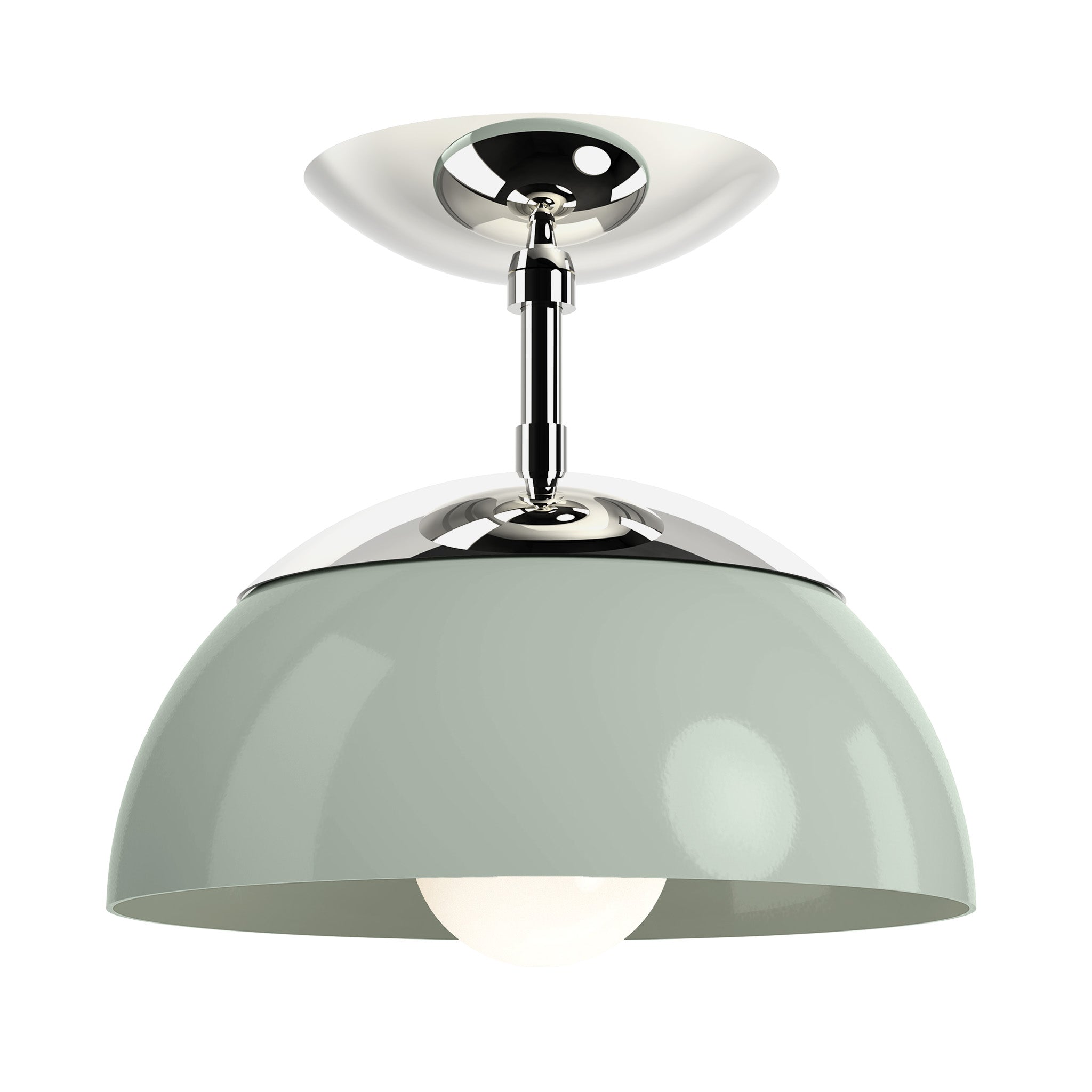 nickel spa color cadbury flush mount 10" dutton brown lighting