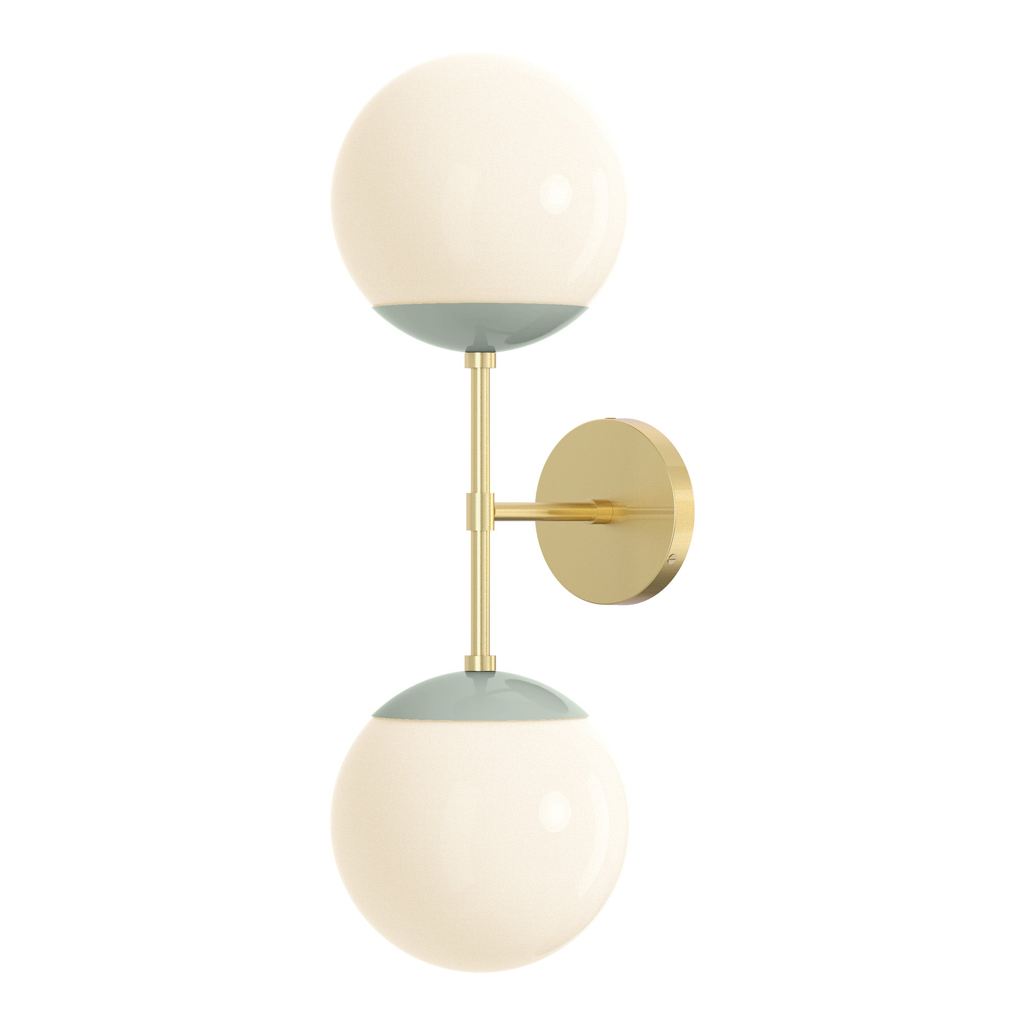 brass spa color cap double sconce 8" dutton brown lighting