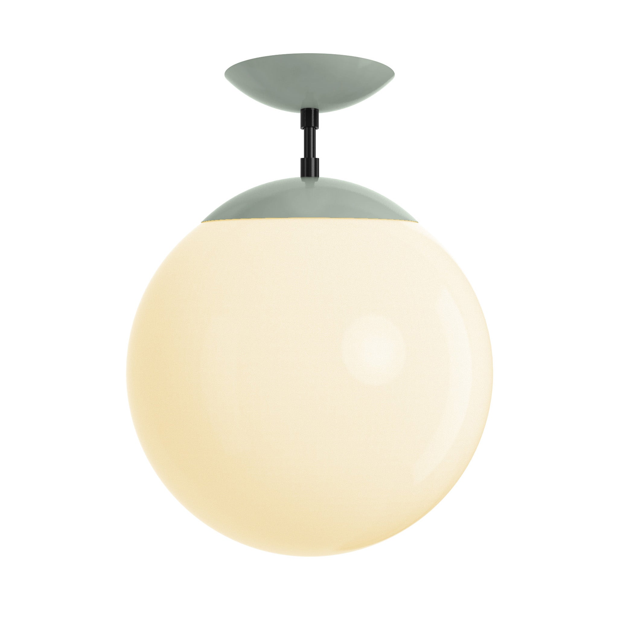 Black and spa cap white globe flush mount 12" dutton brown lighting