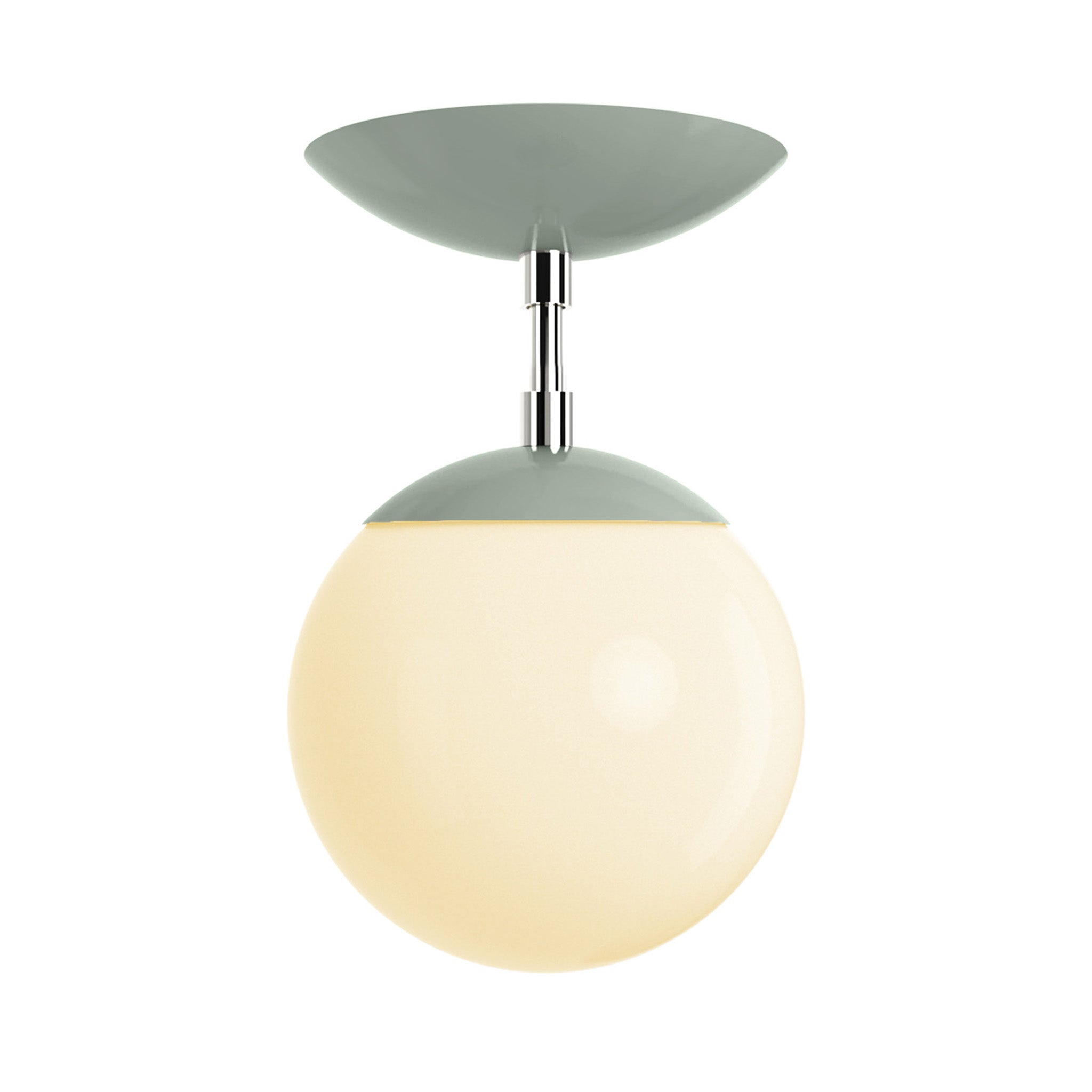 nickel and lagoon cap globe flush mount 6" dutton brown lighting