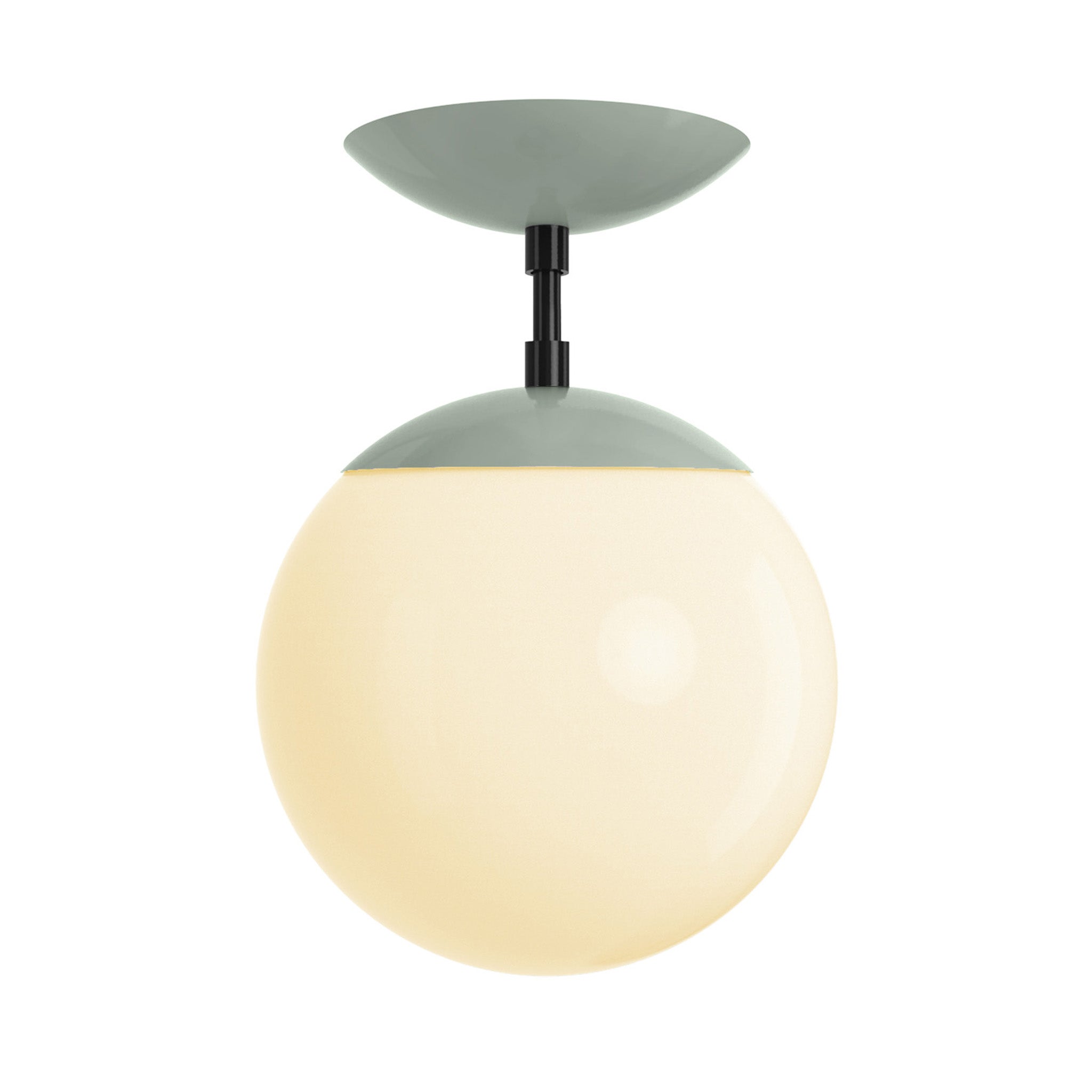 Black and spa cap globe flush mount 8" dutton brown lighting