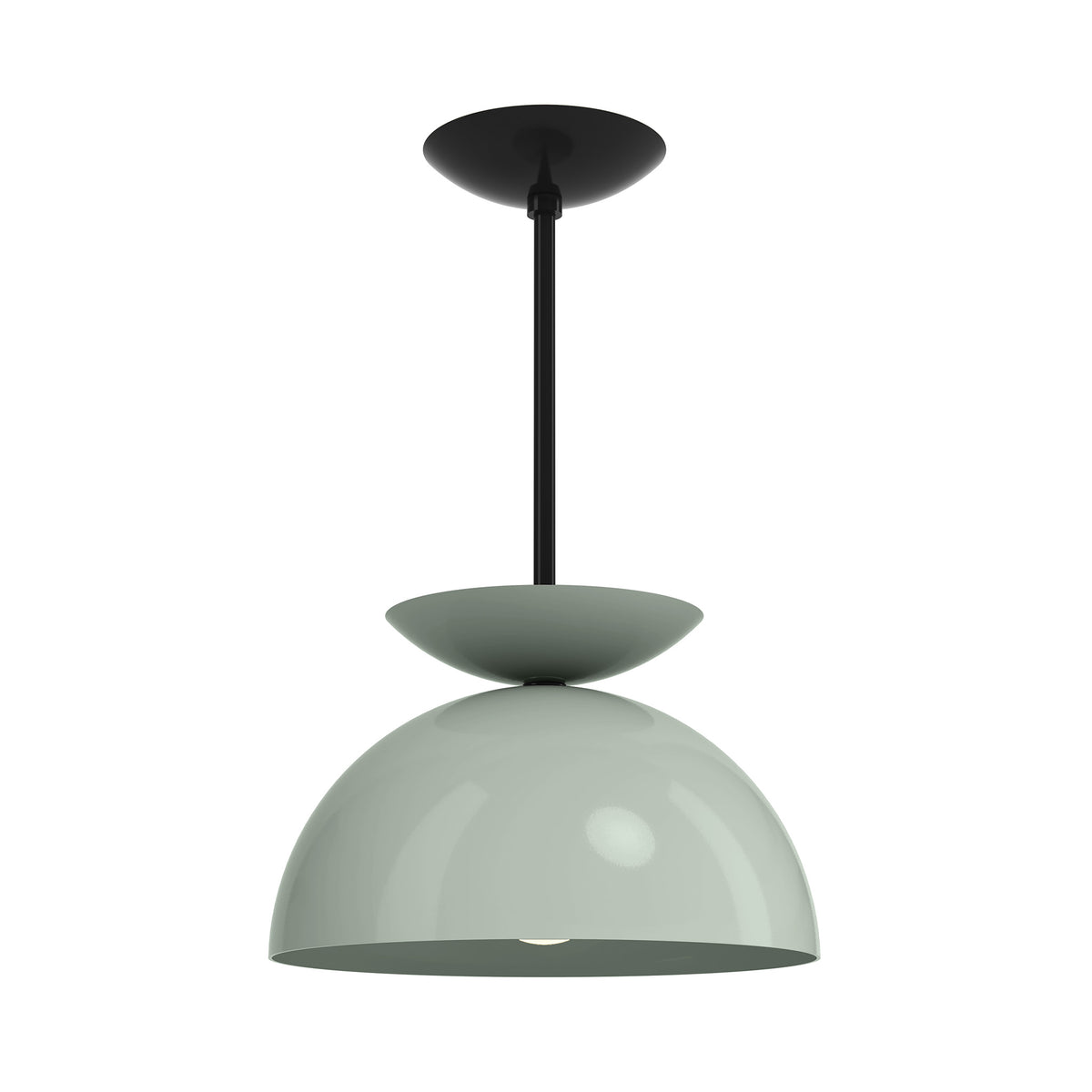Black and spa color Echo pendant 12" Dutton Brown lighting
