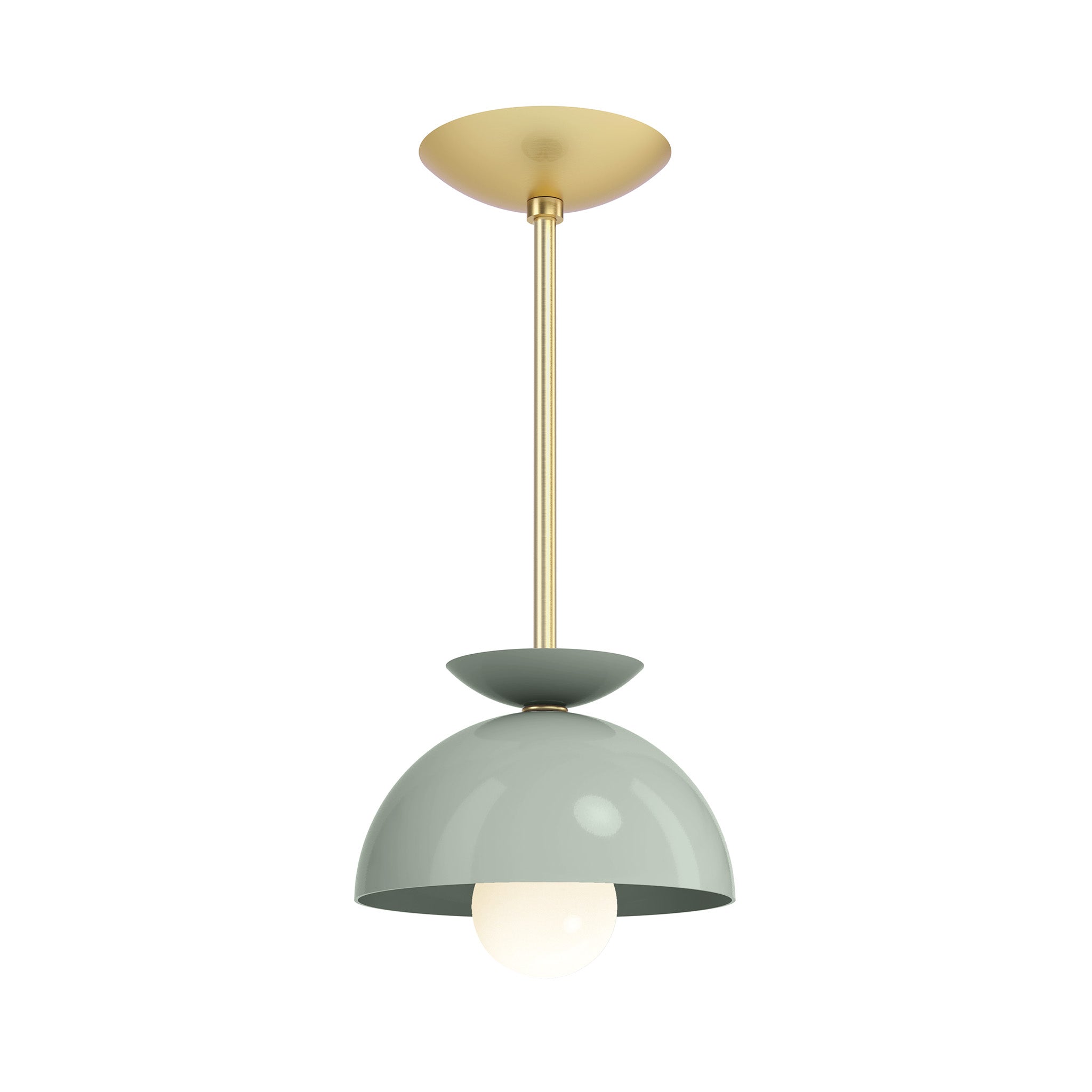 brass spa color echo pendant 8" dutton brown lighting