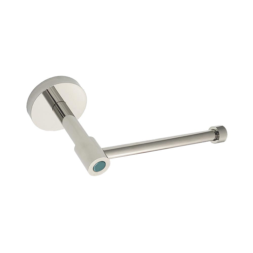 Nickel and lagoon green color Head tissue holder Dutton Brown hardware