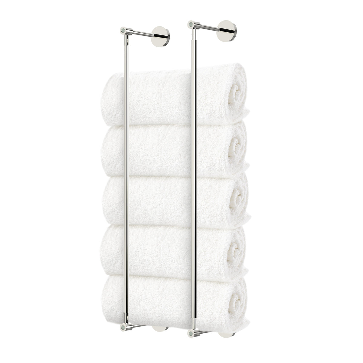 Nickel and spa head towel rack 24 inch dutton brown hardware