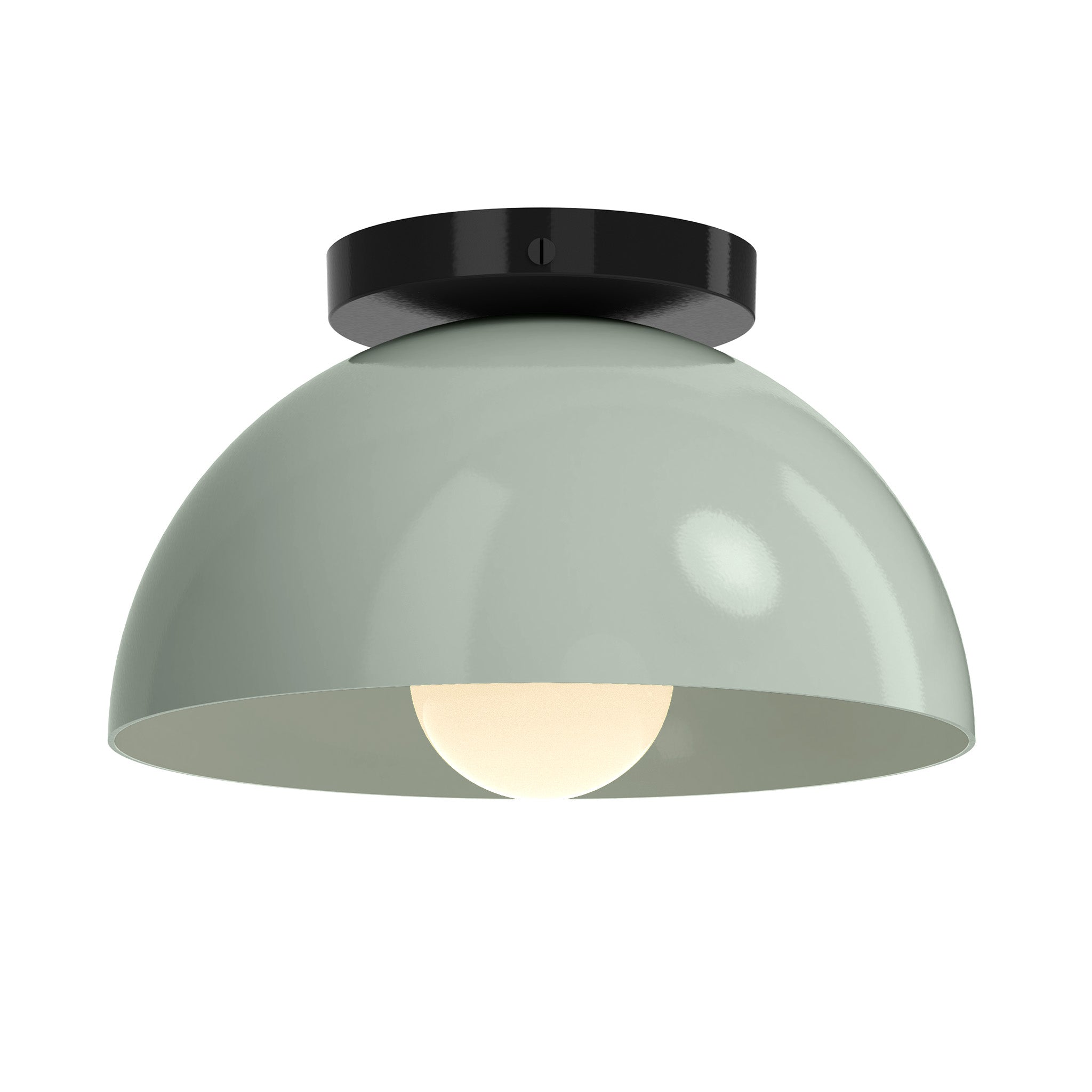 Black and spa color Hemi flush mount 10" Dutton Brown lighting