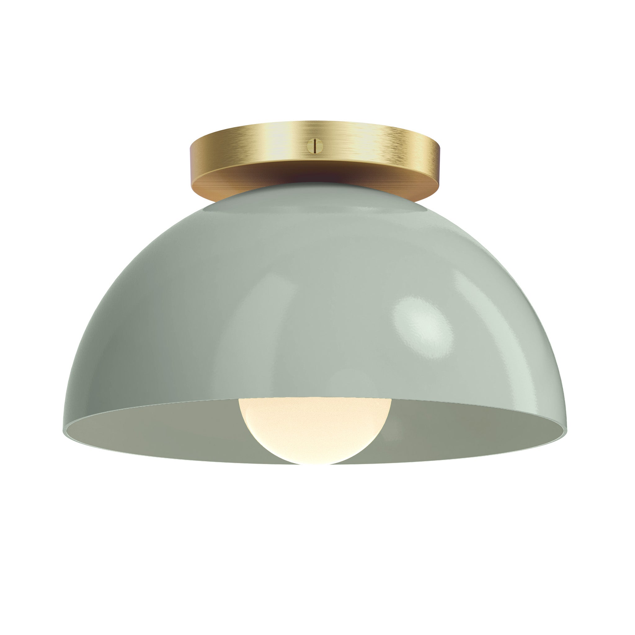 Brass and spa color Hemi flush mount 10" Dutton Brown lighting