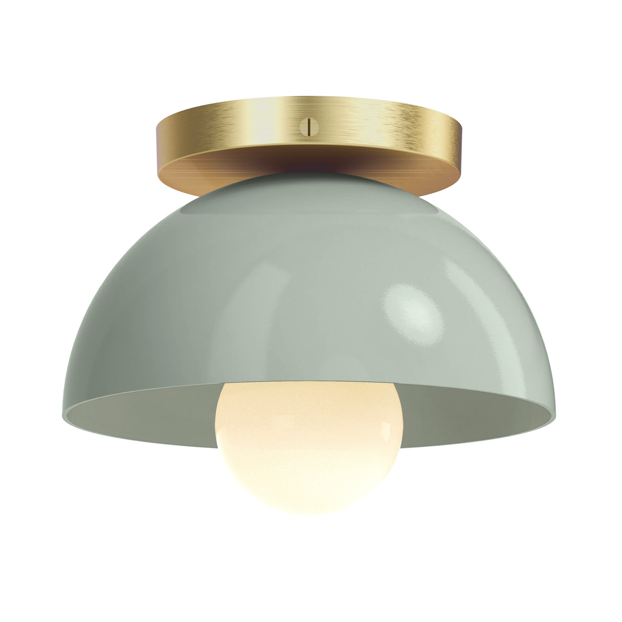 Brass and spa color Hemi flush mount 8" Dutton Brown lighting