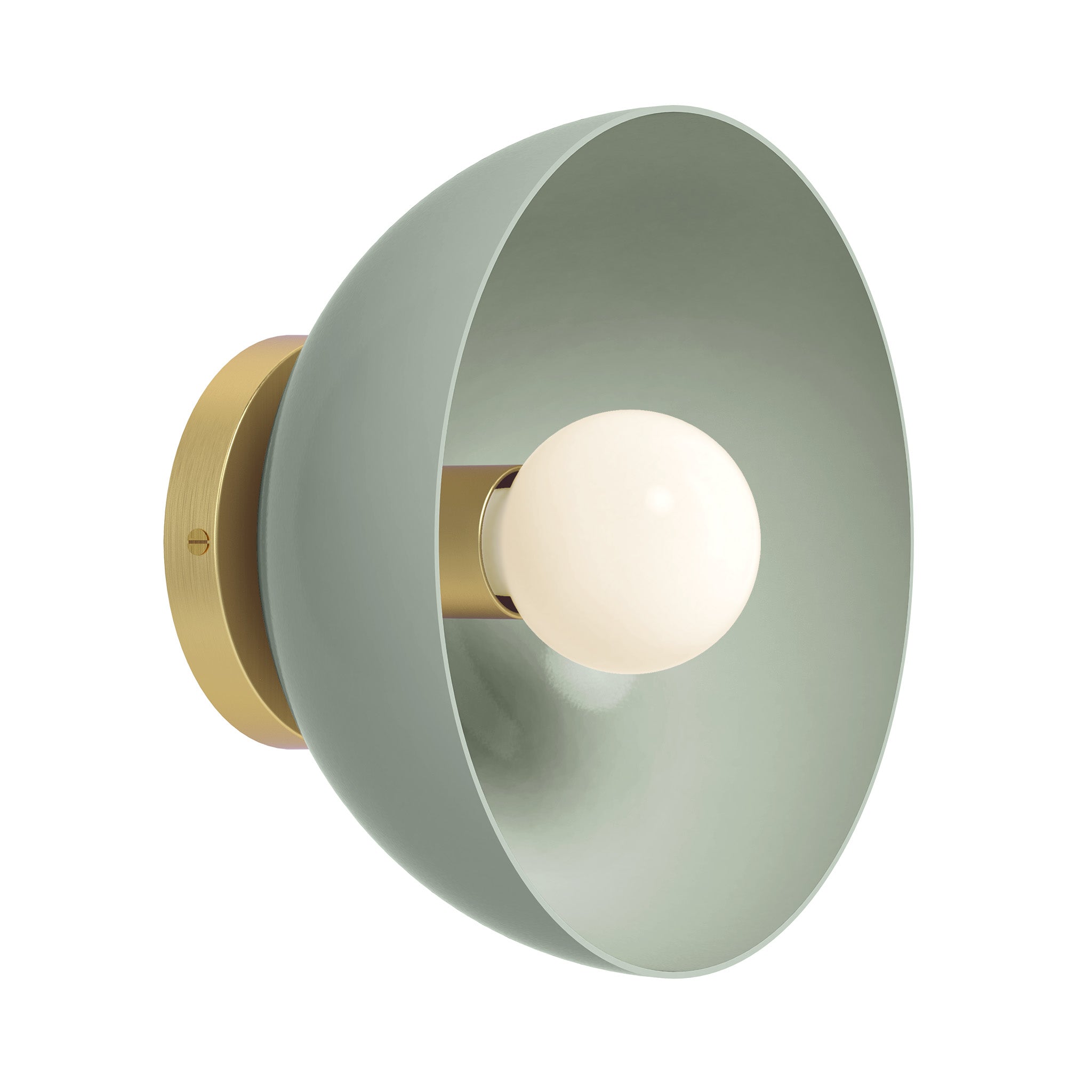 Brass and spa color hemi dome sconce 10" Dutton Brown lighting